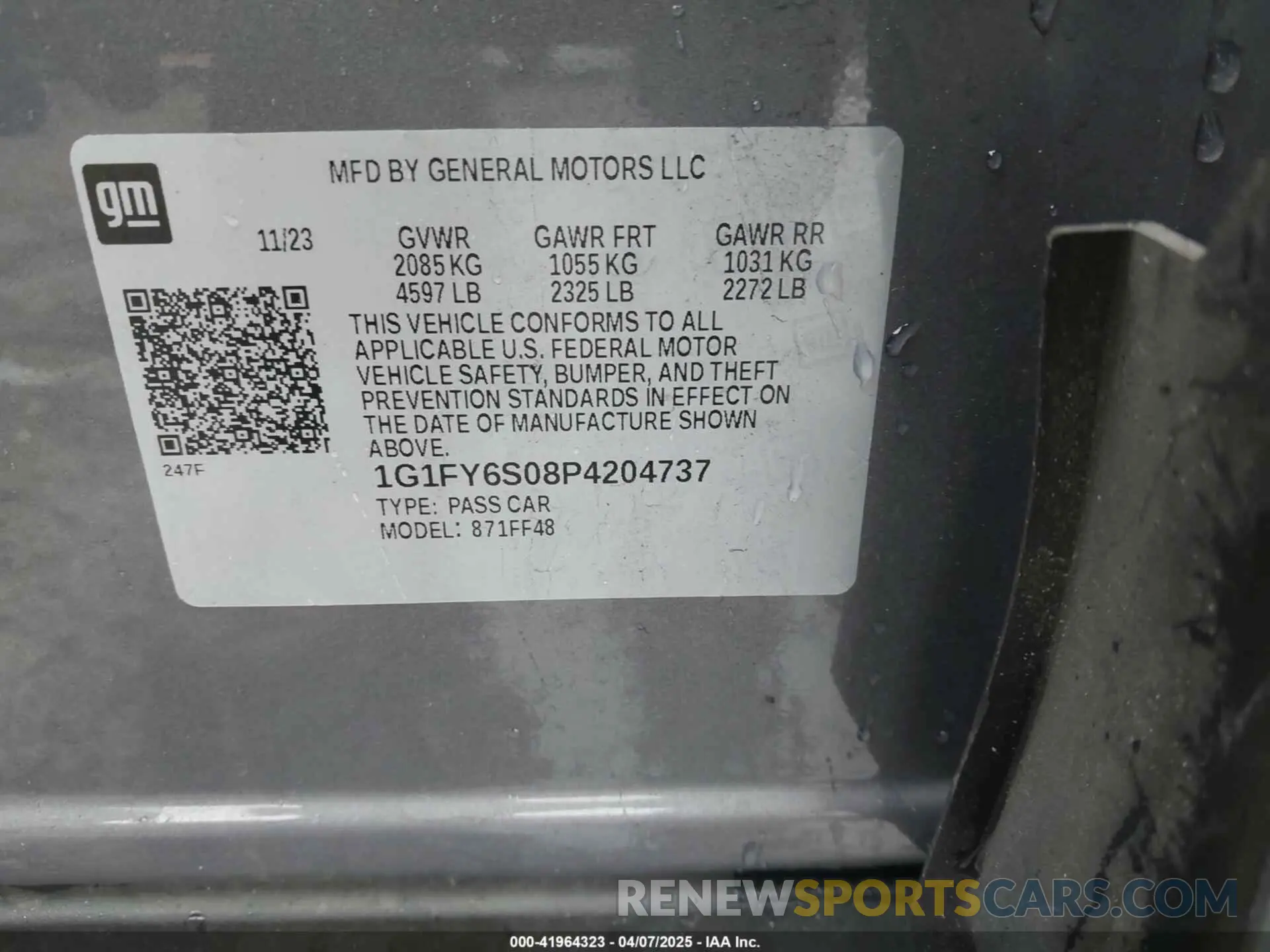 9 fotografías del automóvil dañado 1G1FY6S08P4204737 CHEVROLET BOLT EUV 2023