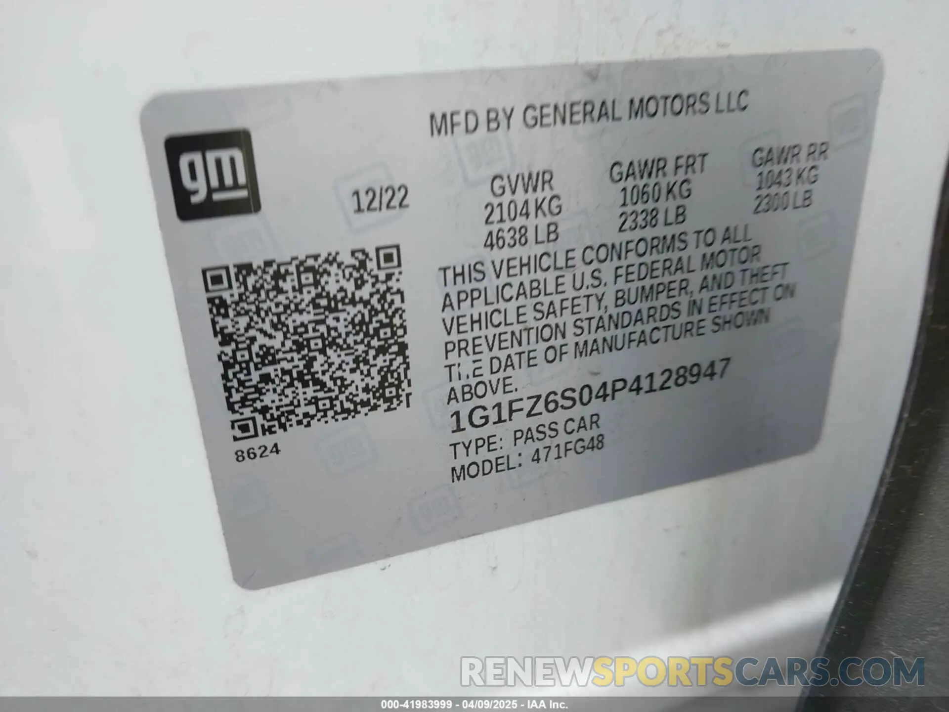 9 fotografías del automóvil dañado 1G1FZ6S04P4128947 CHEVROLET BOLT EUV 2023