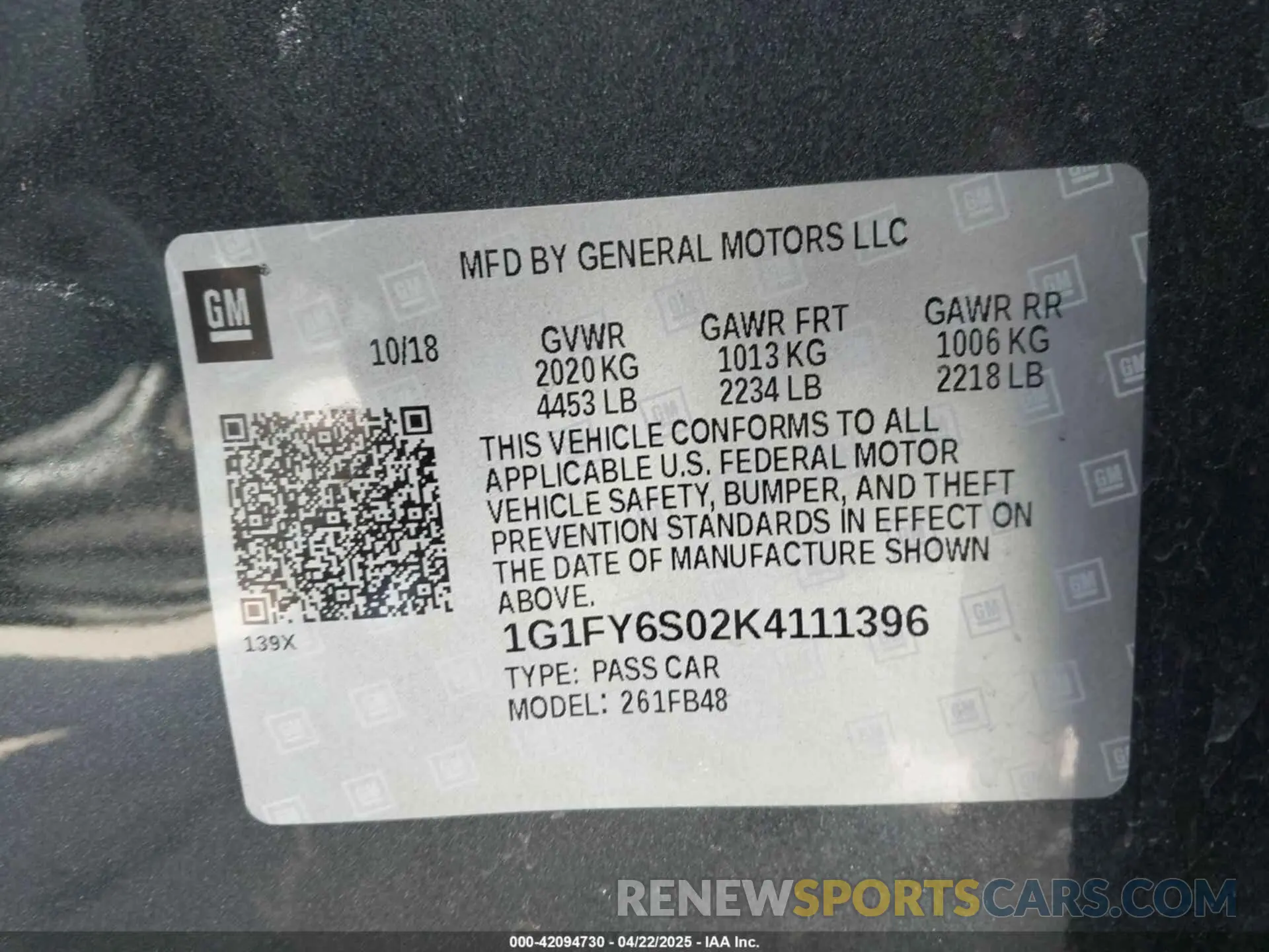 9 fotografías del automóvil dañado 1G1FY6S02K4111396 CHEVROLET BOLT EV 2019