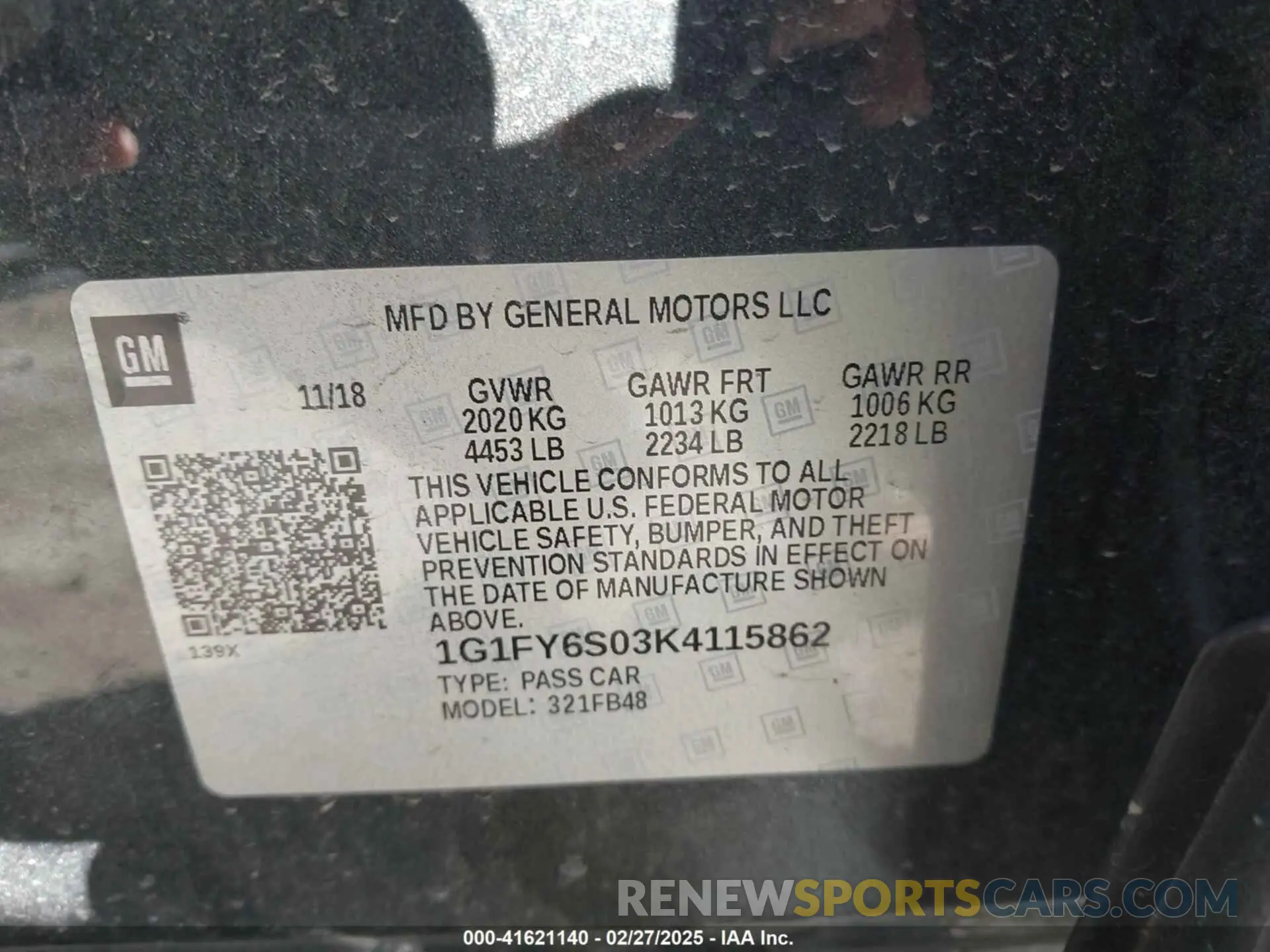 9 fotografías del automóvil dañado 1G1FY6S03K4115862 CHEVROLET BOLT EV 2019
