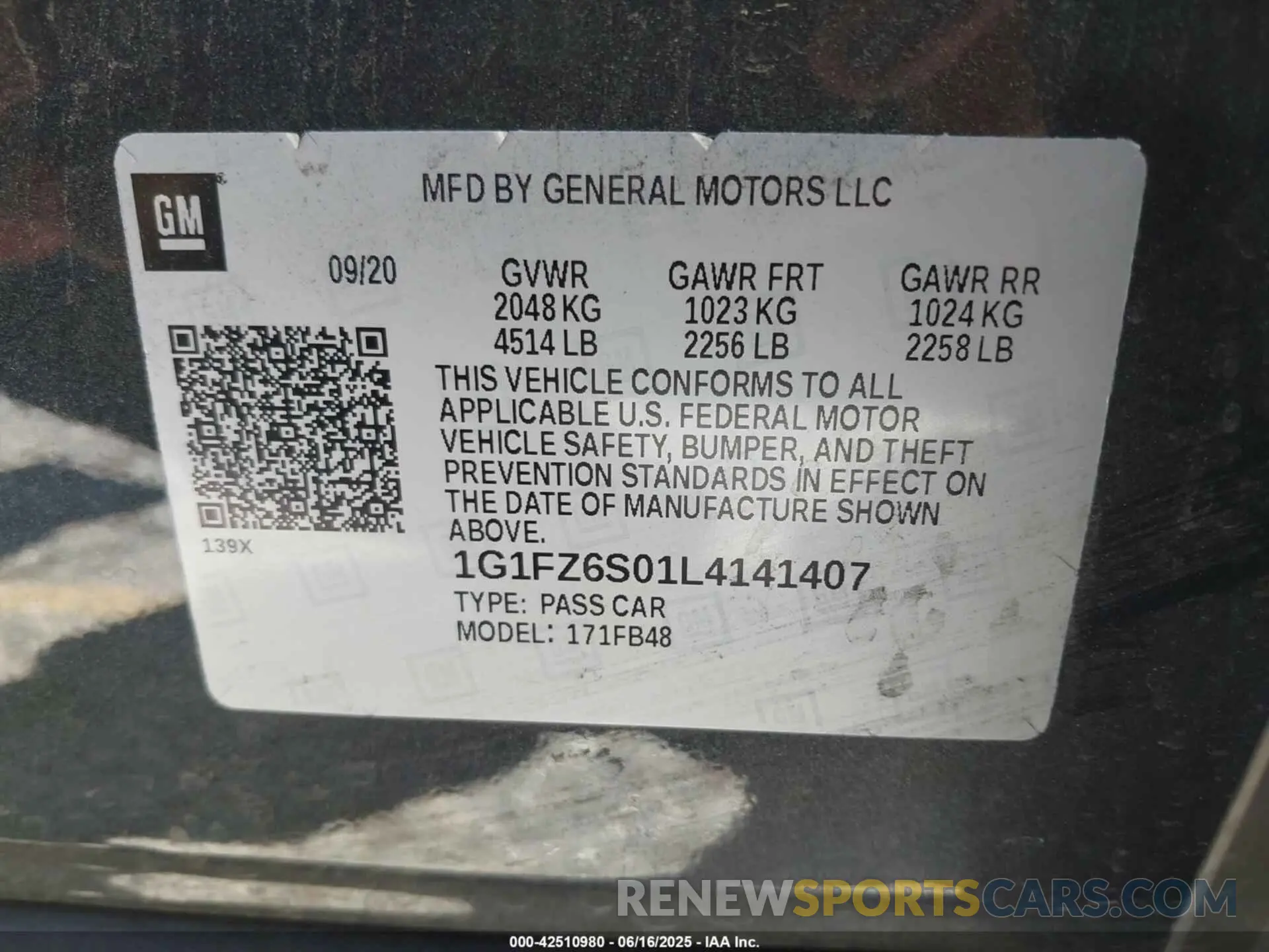 9 fotografías del automóvil dañado 1G1FZ6S01L4141407 CHEVROLET BOLT EV 2020