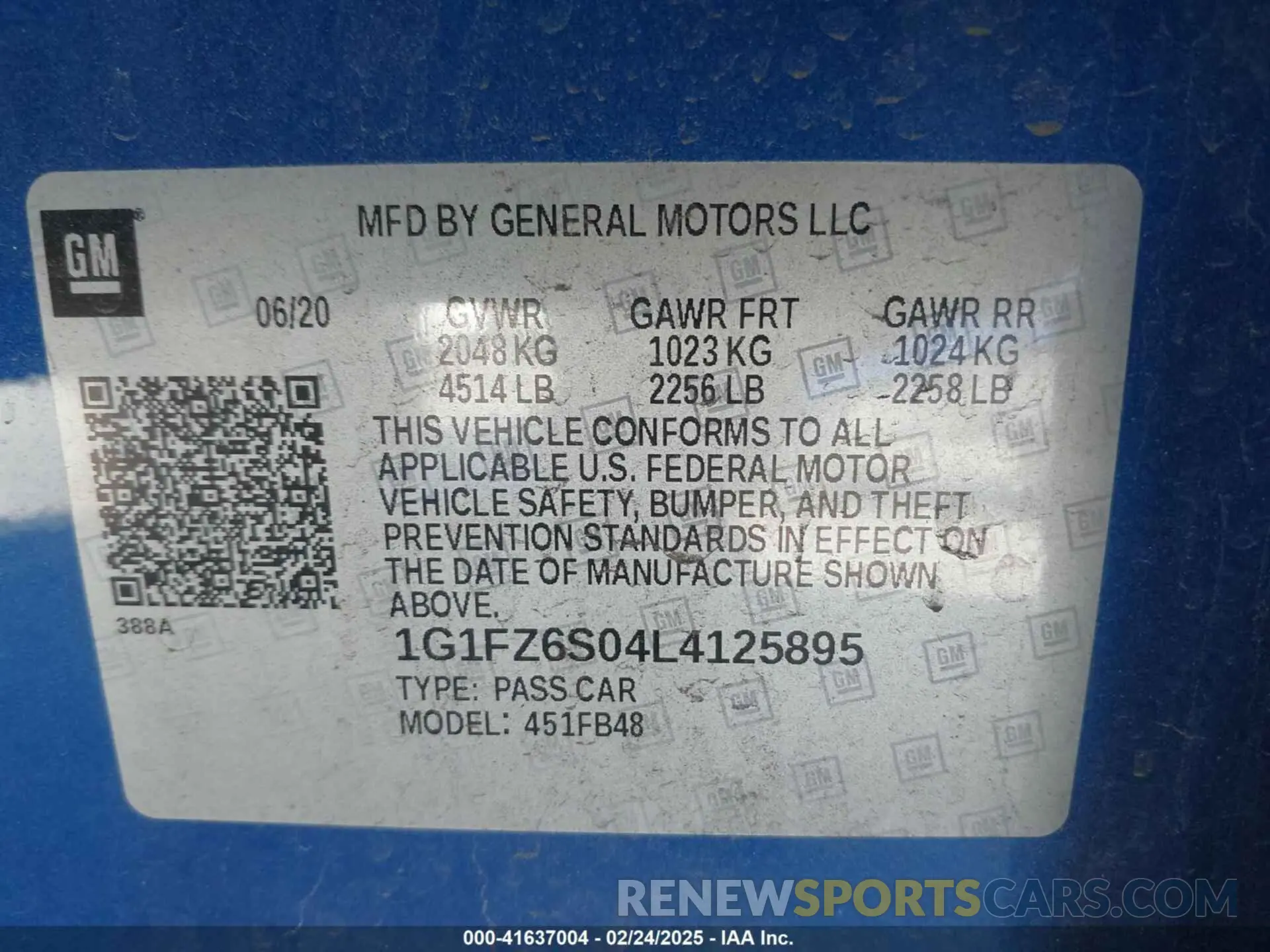 9 fotografías del automóvil dañado 1G1FZ6S04L4125895 CHEVROLET BOLT EV 2020