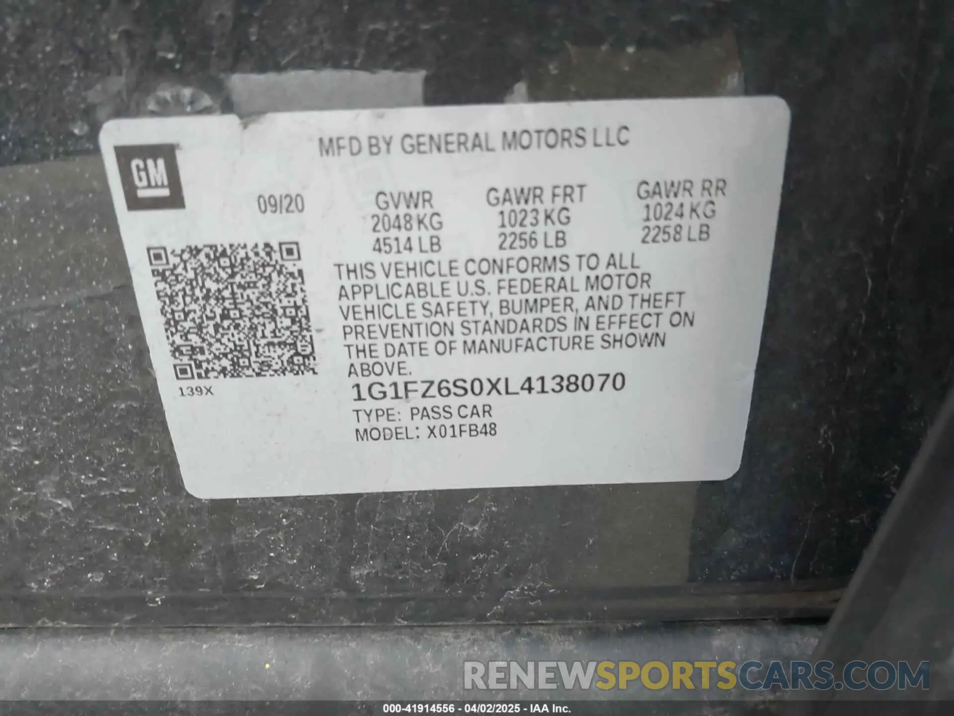 9 fotografías del automóvil dañado 1G1FZ6S0XL4138070 CHEVROLET BOLT EV 2020
