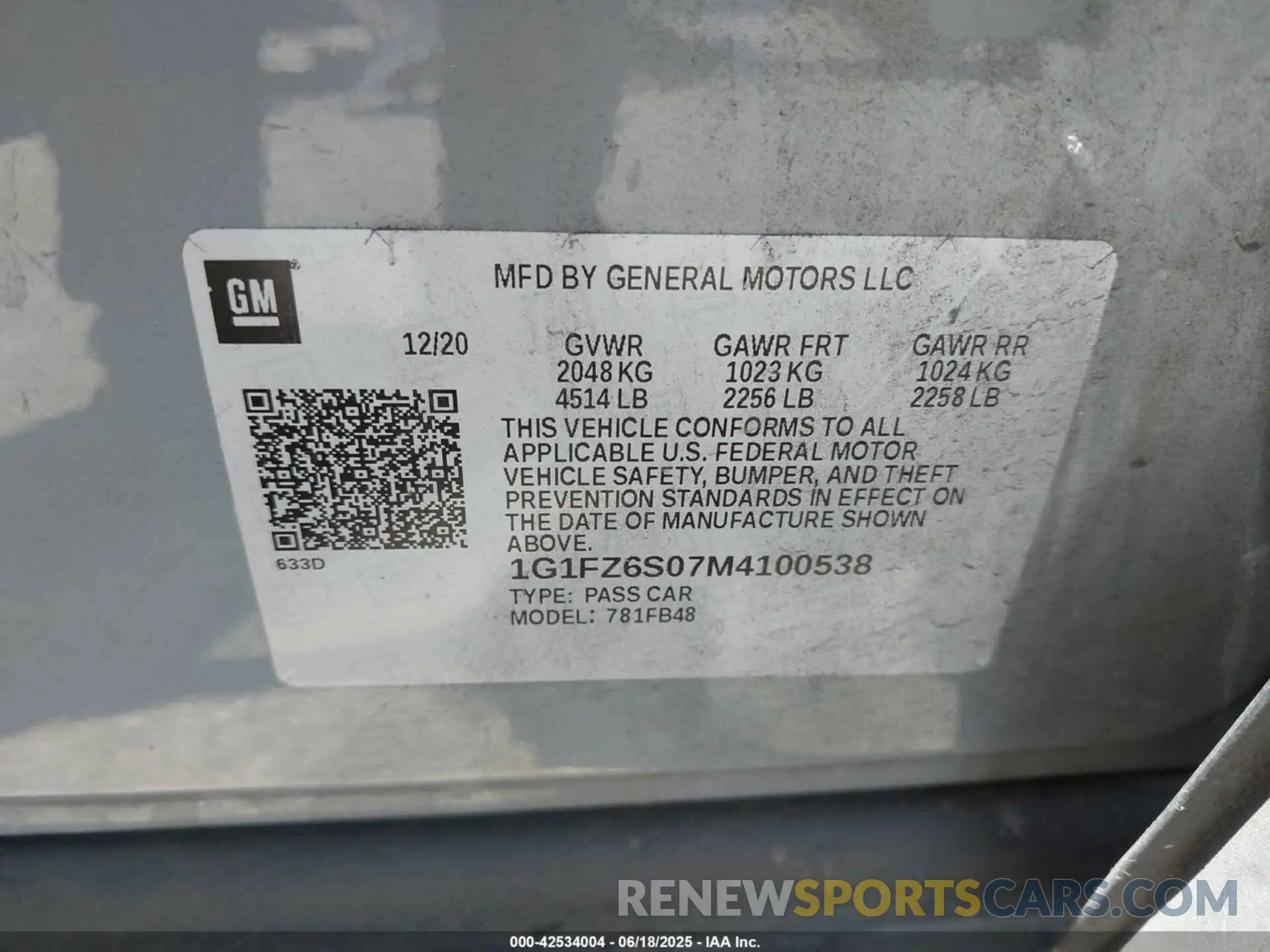 9 fotografías del automóvil dañado 1G1FZ6S07M4100538 CHEVROLET BOLT EV 2021