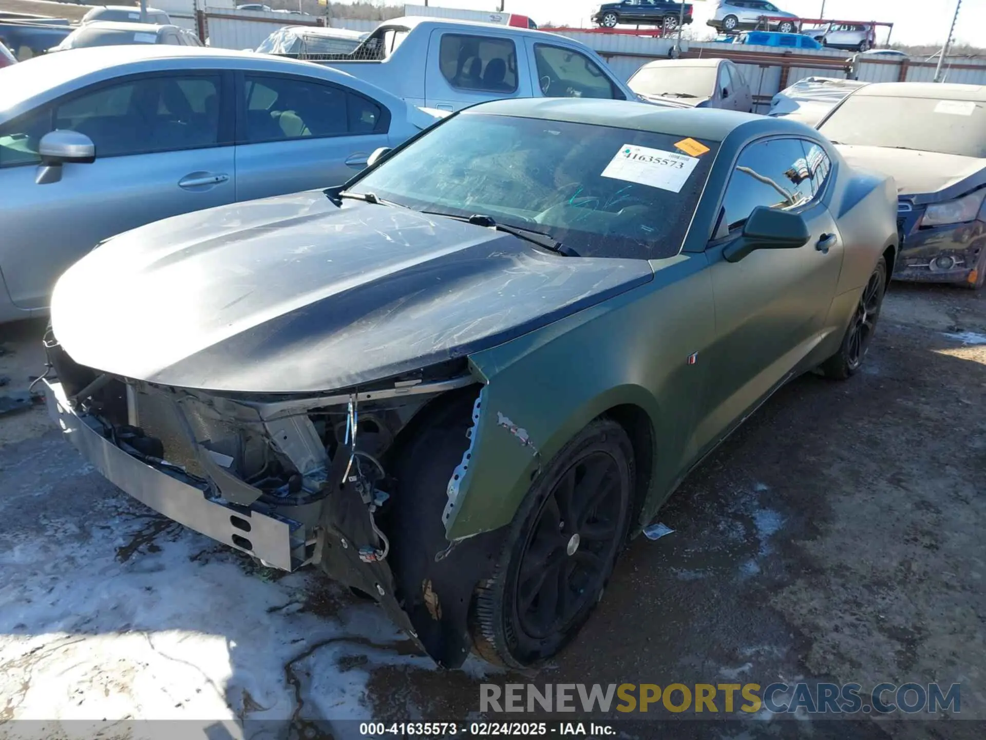2 fotografías del automóvil dañado 1G1FB1RX7K0132565 CHEVROLET CAMARO 2019