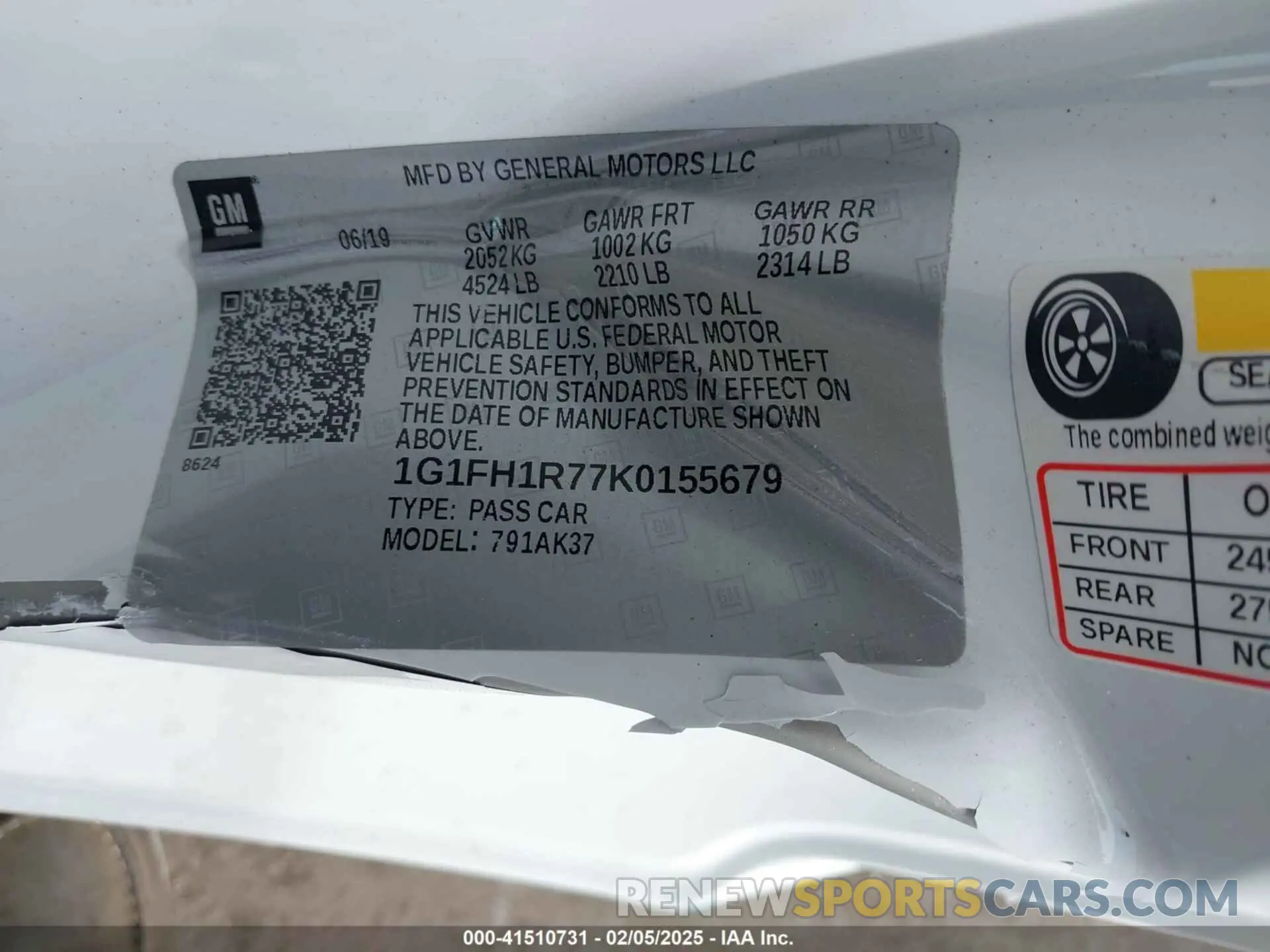 9 fotografías del automóvil dañado 1G1FH1R77K0155679 CHEVROLET CAMARO 2019