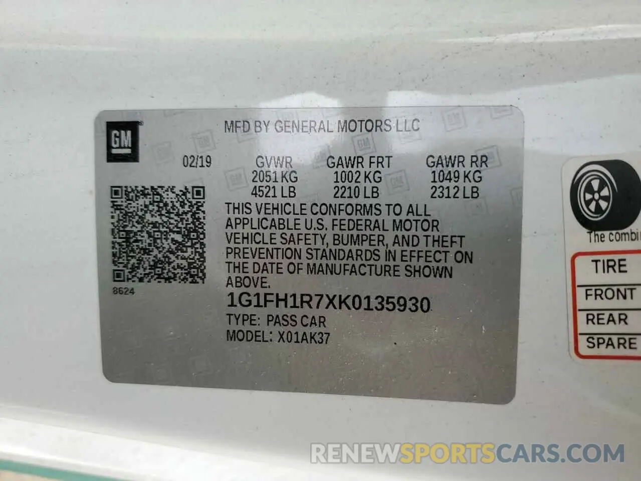 12 fotografías del automóvil dañado 1G1FH1R7XK0135930 CHEVROLET CAMARO 2019