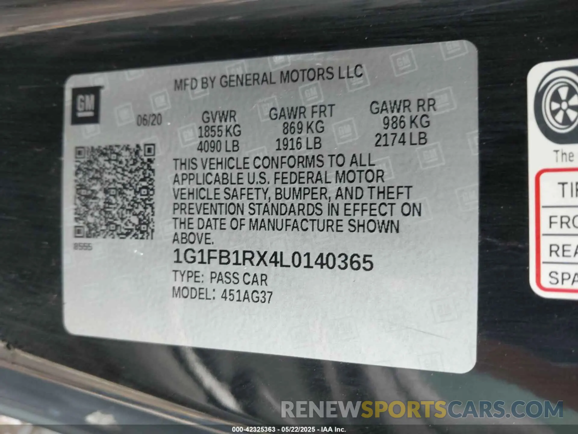 9 fotografías del automóvil dañado 1G1FB1RX4L0140365 CHEVROLET CAMARO 2020
