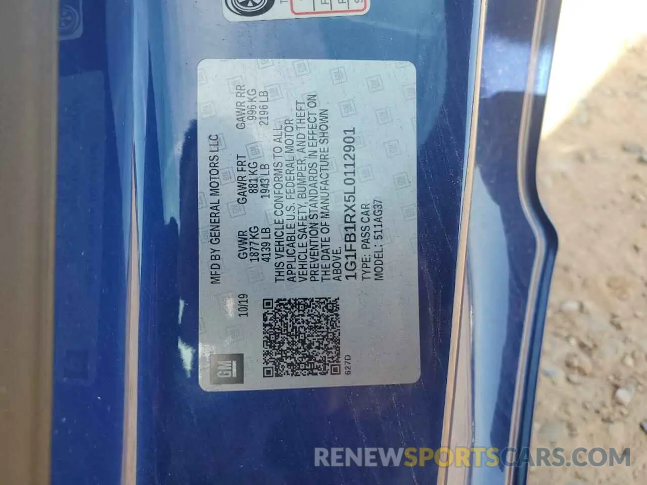 15 fotografías del automóvil dañado 1G1FB1RX5L0112901 CHEVROLET CAMARO 2020