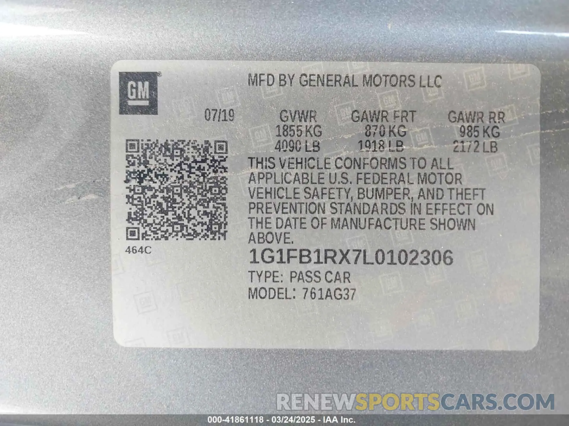 9 fotografías del automóvil dañado 1G1FB1RX7L0102306 CHEVROLET CAMARO 2020