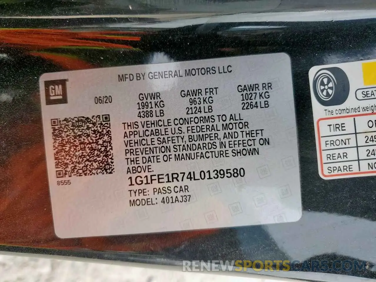 13 fotografías del automóvil dañado 1G1FE1R74L0139580 CHEVROLET CAMARO 2020