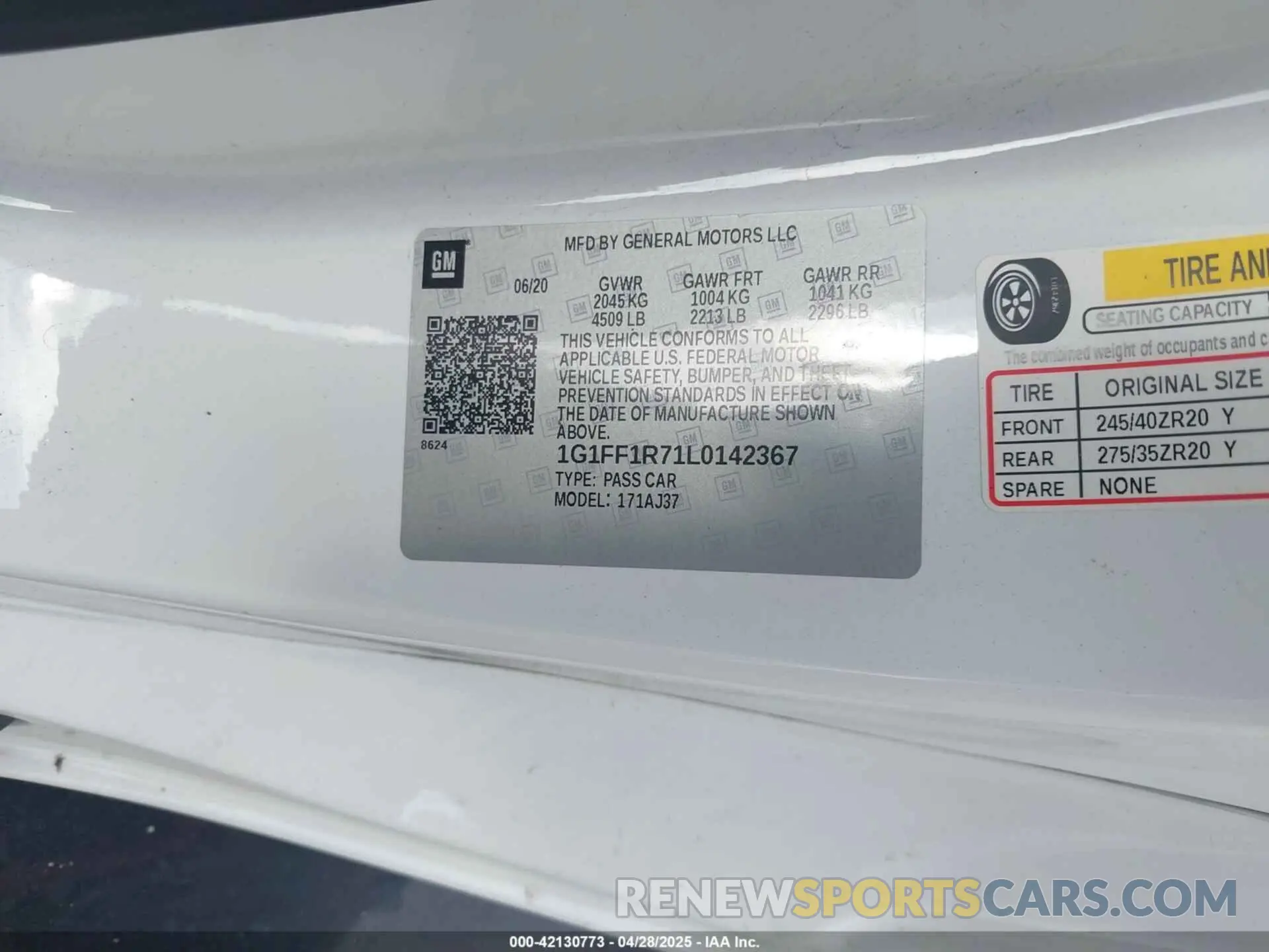 9 fotografías del automóvil dañado 1G1FF1R71L0142367 CHEVROLET CAMARO 2020