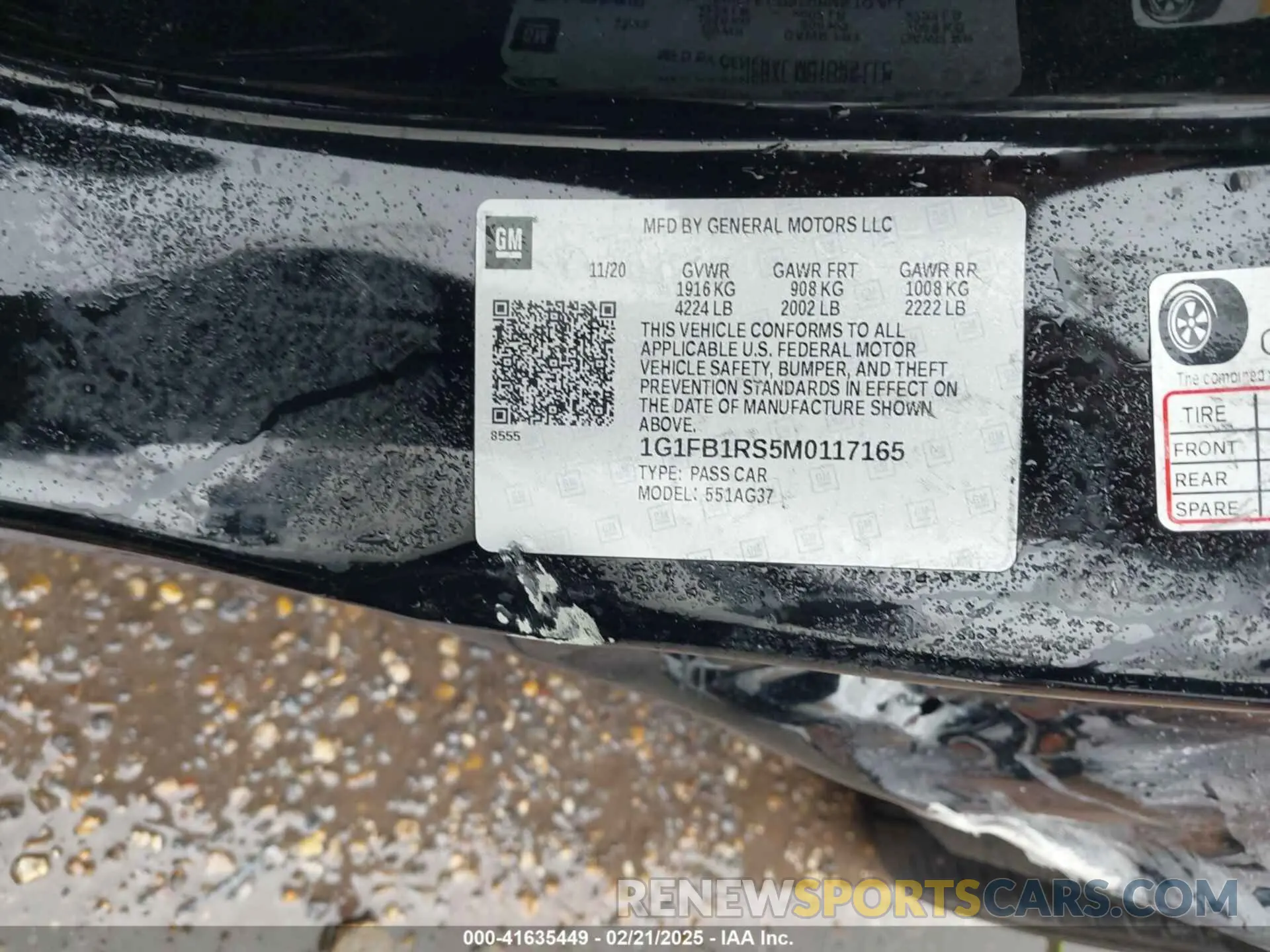 9 fotografías del automóvil dañado 1G1FB1RS5M0117165 CHEVROLET CAMARO 2021