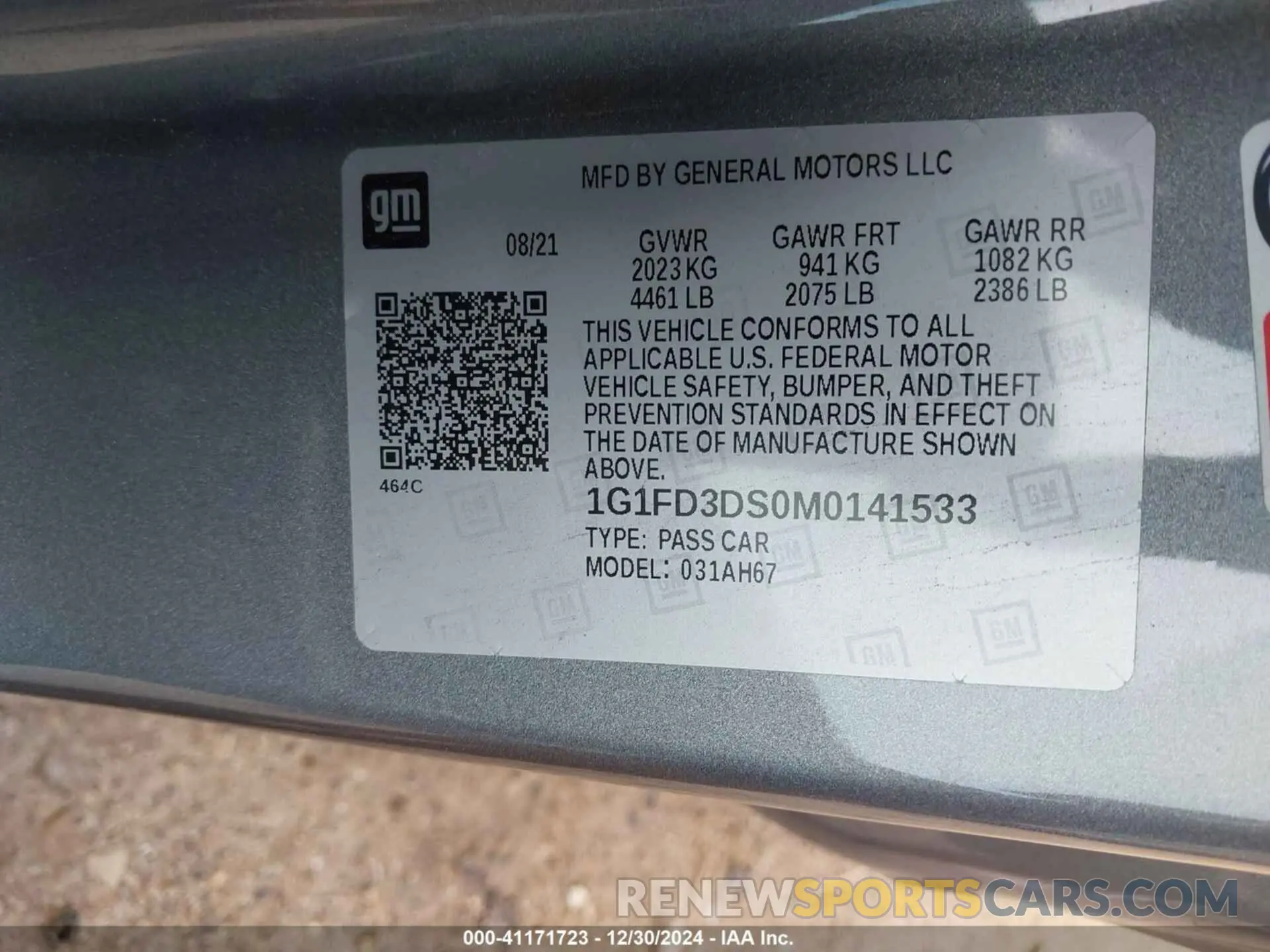 9 fotografías del automóvil dañado 1G1FD3DS0M0141533 CHEVROLET CAMARO 2021