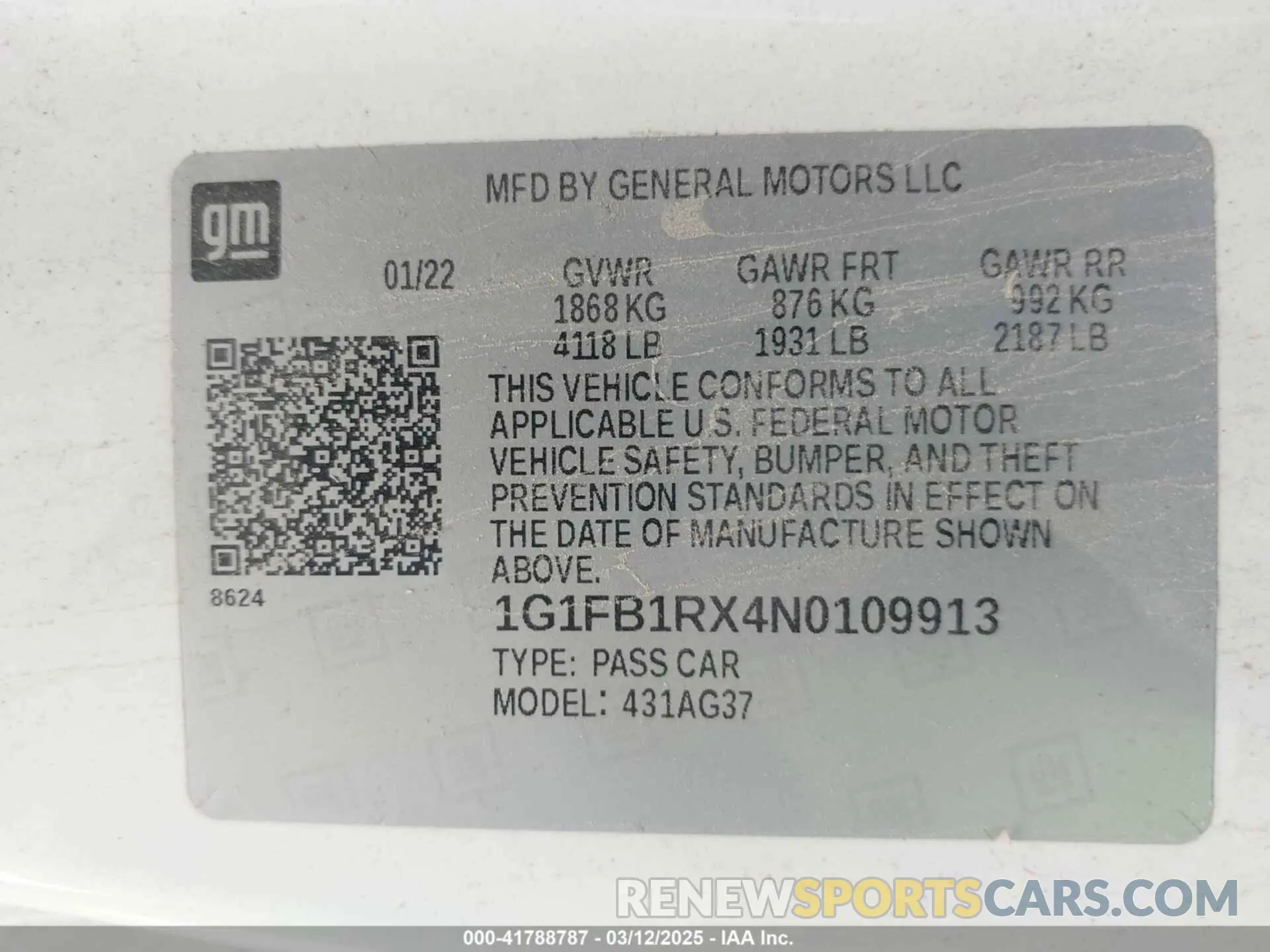 9 fotografías del automóvil dañado 1G1FB1RX4N0109913 CHEVROLET CAMARO 2022