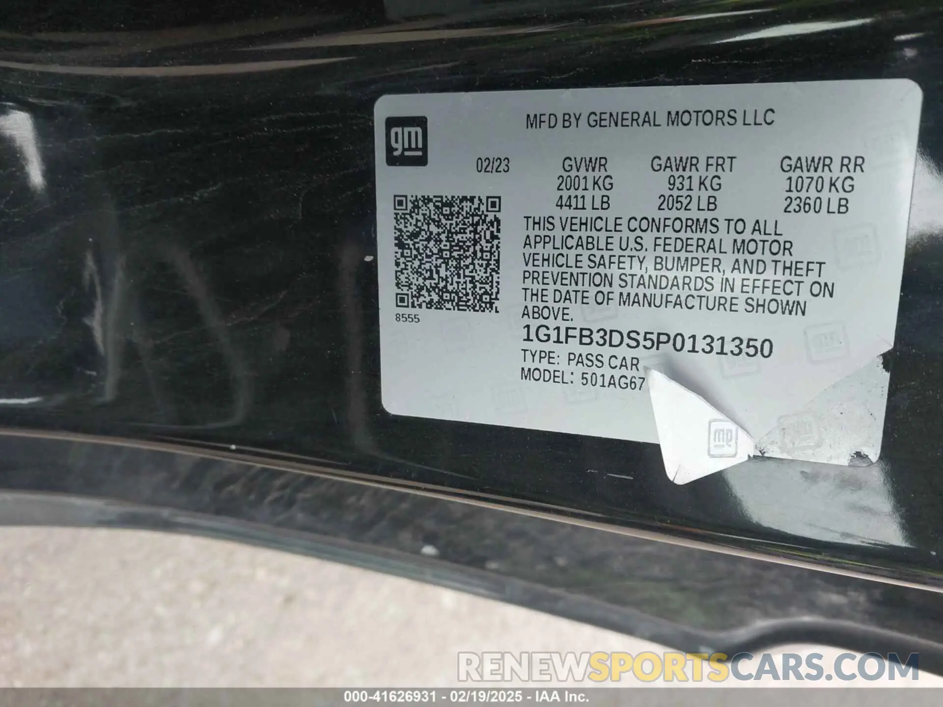 9 fotografías del automóvil dañado 1G1FB3DS5P0131350 CHEVROLET CAMARO 2023