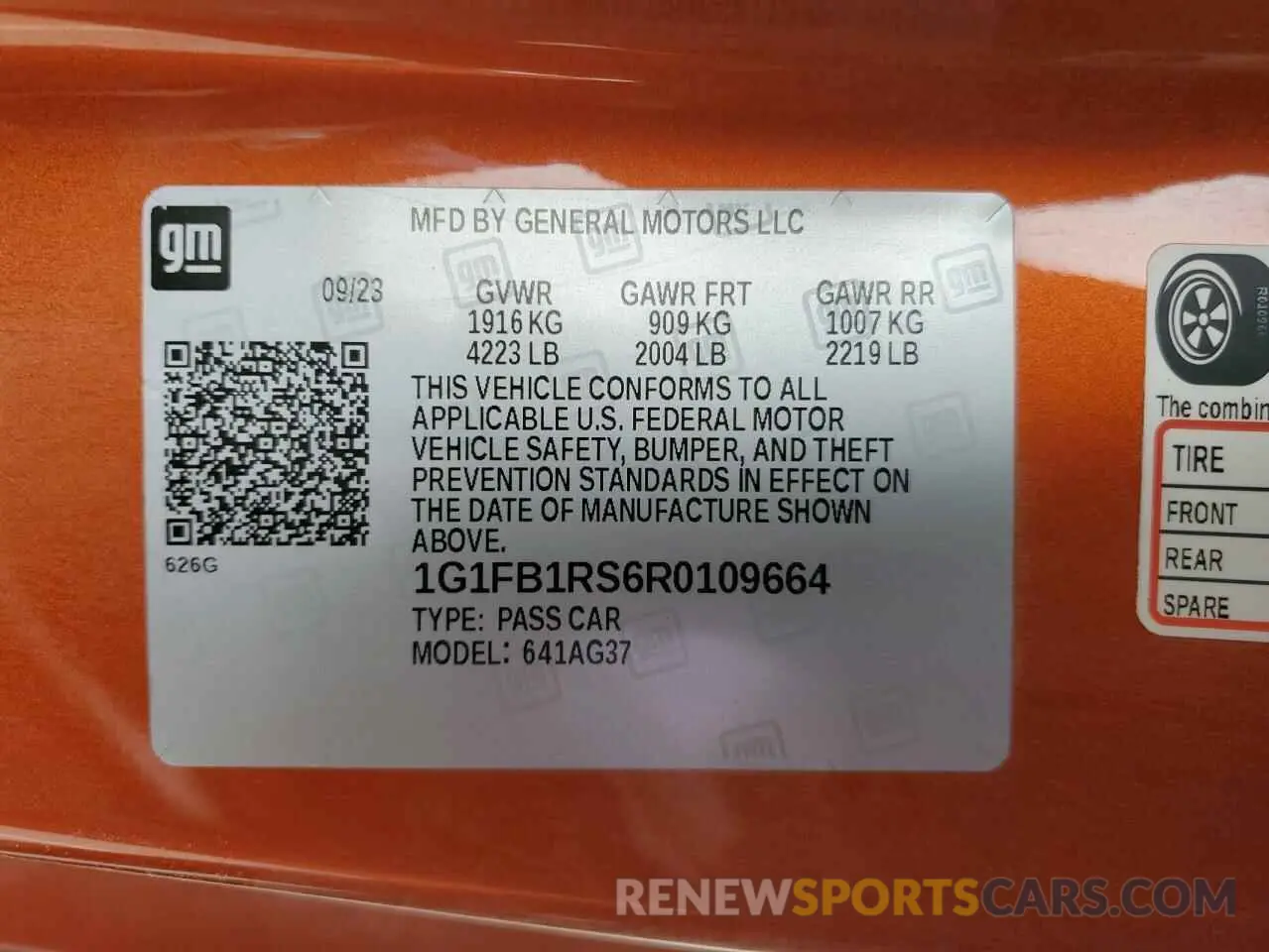 14 fotografías del automóvil dañado 1G1FB1RS6R0109664 CHEVROLET CAMARO 2024