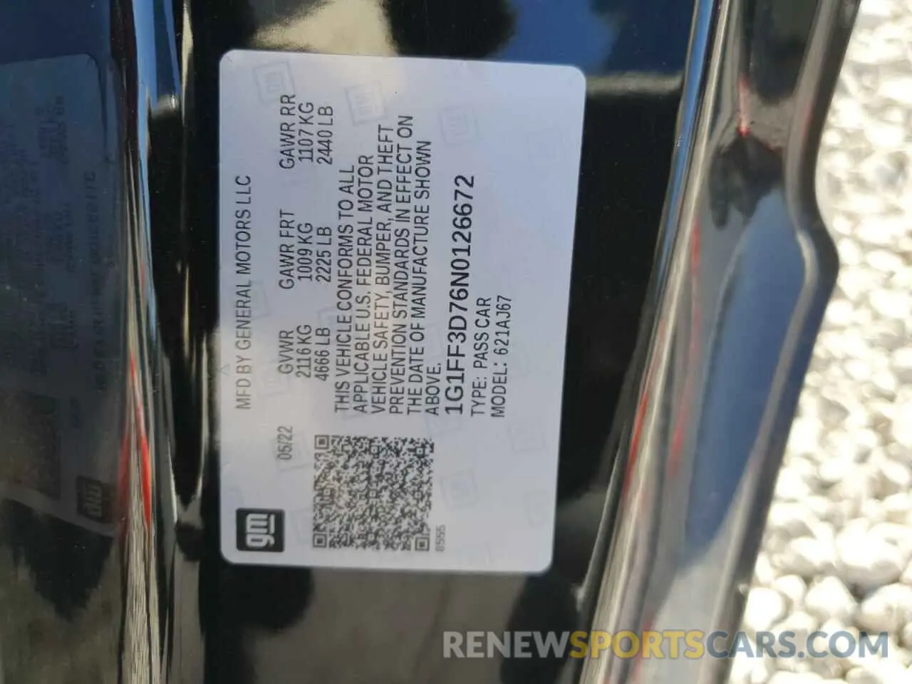 12 fotografías del automóvil dañado 1G1FF3D76N0126672 CHEVROLET CAMARO LT1 2022