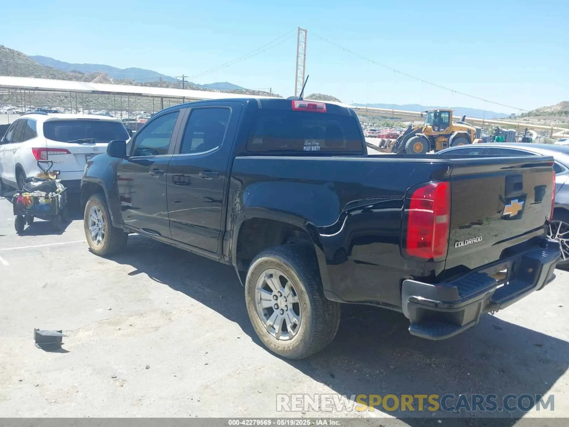 3 fotografías del automóvil dañado 1GCGSCEA0K1105615 CHEVROLET COLORADO 2019