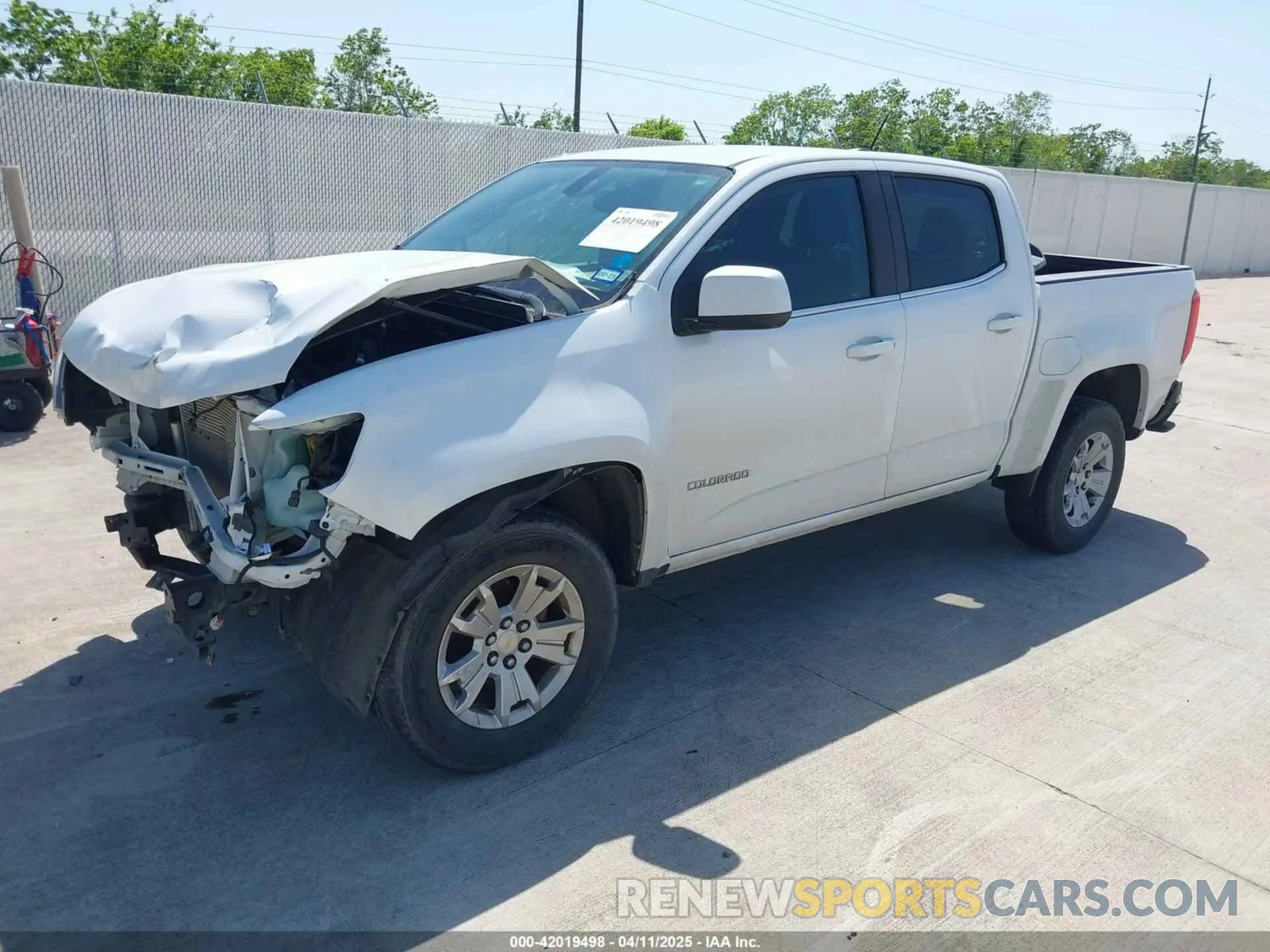 2 fotografías del automóvil dañado 1GCGSCEN5K1120050 CHEVROLET COLORADO 2019