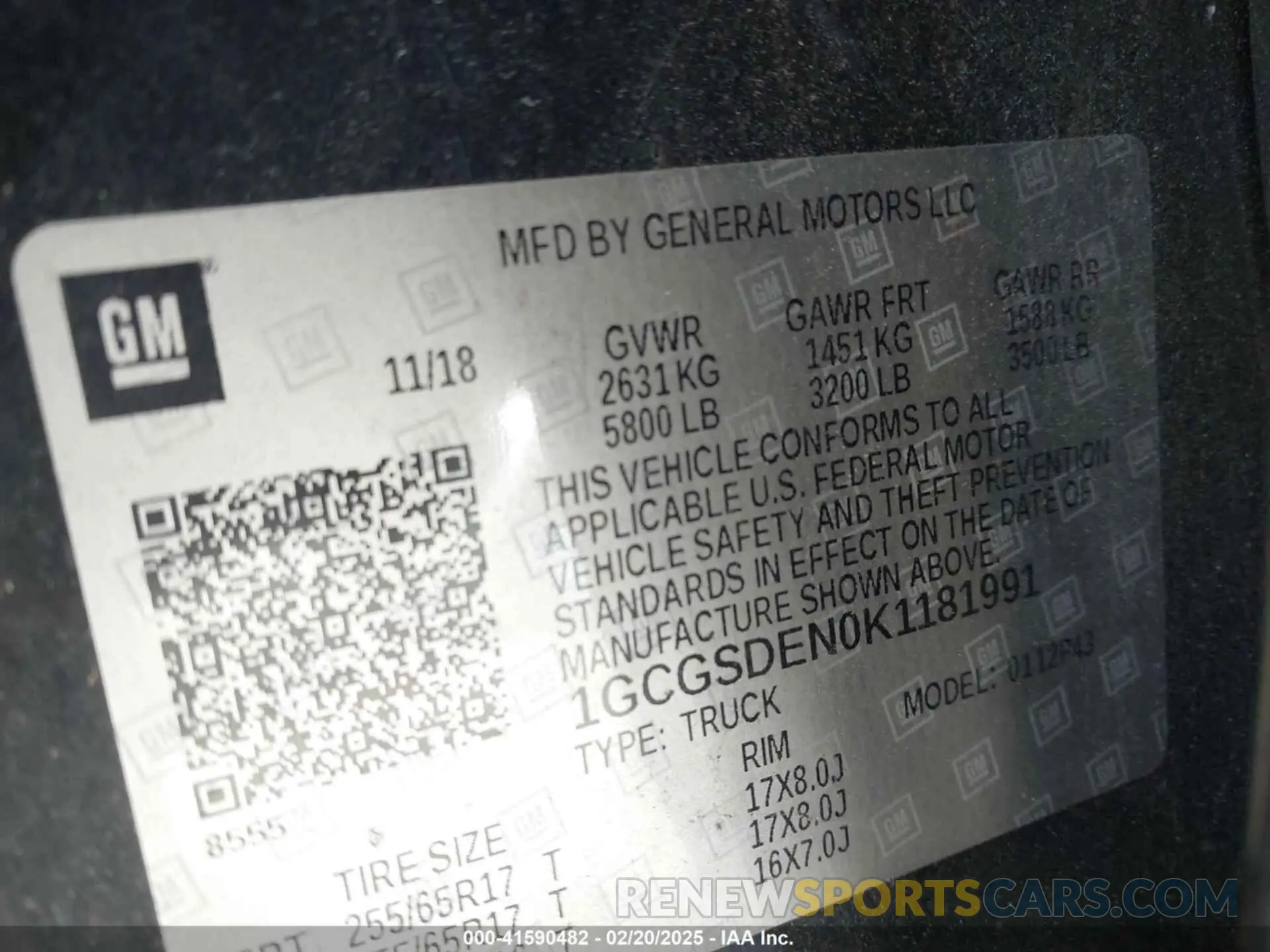 9 fotografías del automóvil dañado 1GCGSDEN0K1181991 CHEVROLET COLORADO 2019