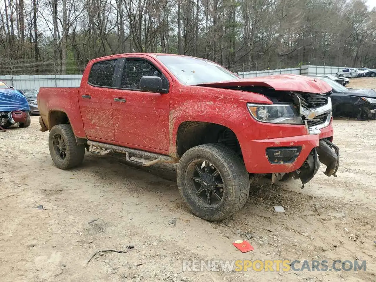 4 fotografías del automóvil dañado 1GCGTBEN0K1126734 CHEVROLET COLORADO 2019