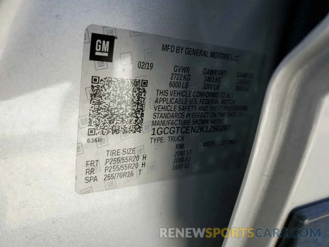 12 fotografías del automóvil dañado 1GCGTCEN2K1250297 CHEVROLET COLORADO 2019