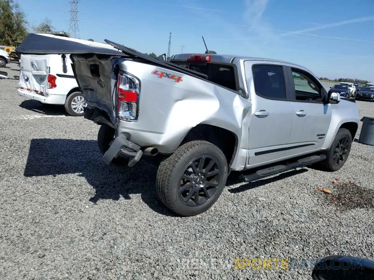 3 fotografías del automóvil dañado 1GCGTCEN2K1250297 CHEVROLET COLORADO 2019