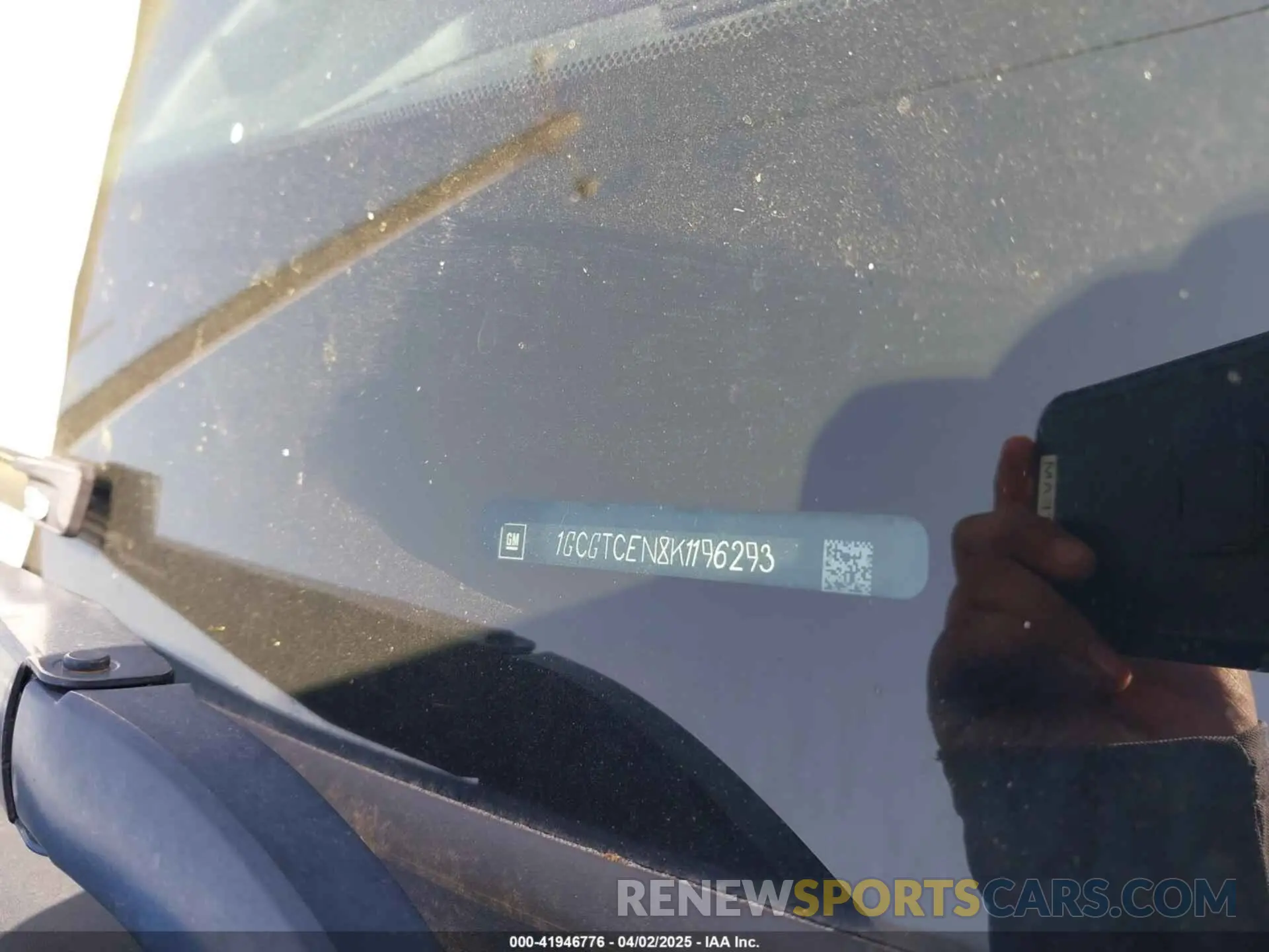 9 fotografías del automóvil dañado 1GCGTCEN8K1196293 CHEVROLET COLORADO 2019