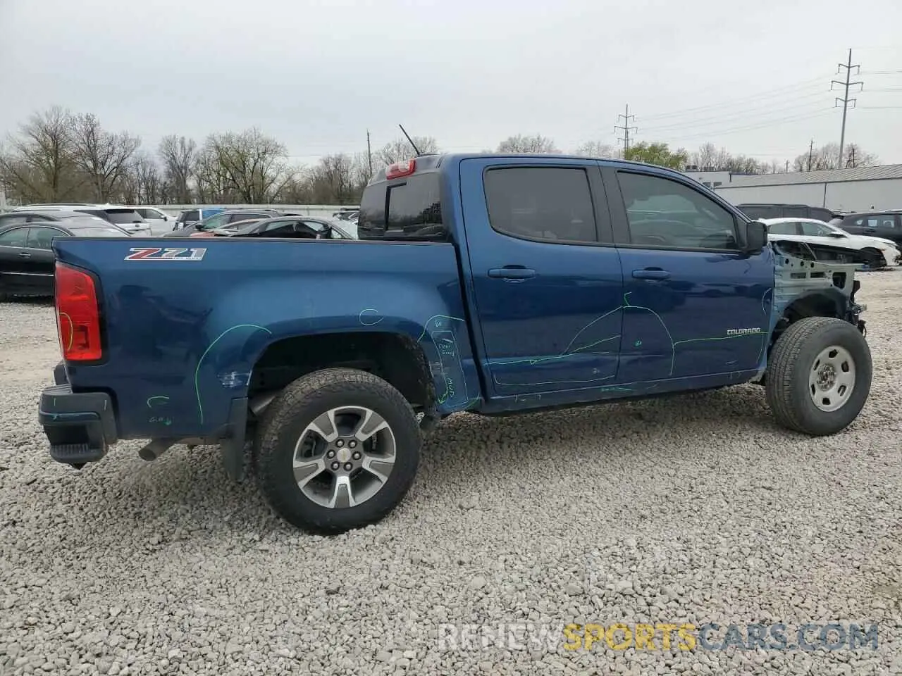 3 fotografías del automóvil dañado 1GCGTDEN1K1240088 CHEVROLET COLORADO 2019