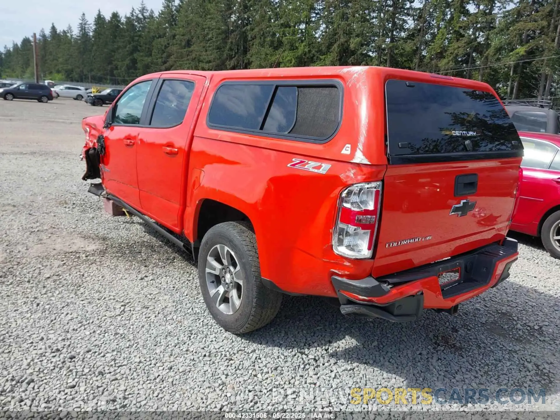 3 fotografías del automóvil dañado 1GCGTDEN8K1180018 CHEVROLET COLORADO 2019