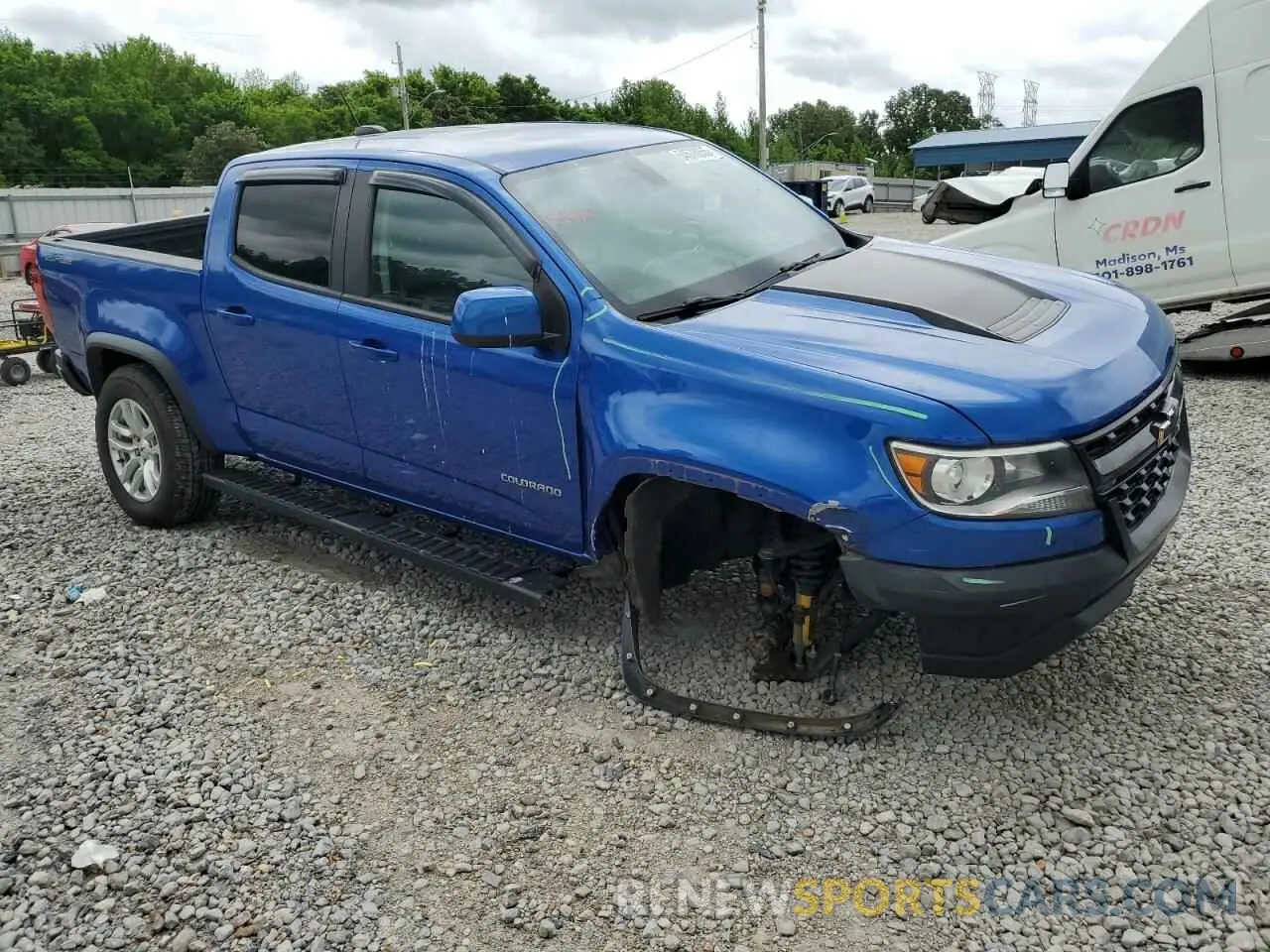 4 fotografías del automóvil dañado 1GCGTEEN1K1150283 CHEVROLET COLORADO 2019