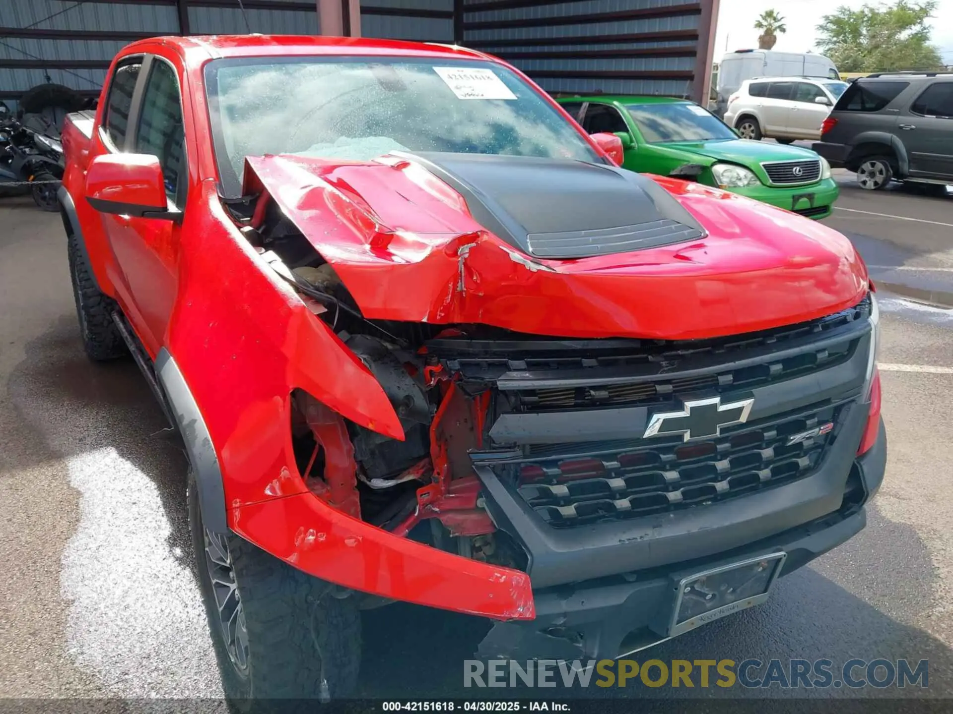 6 fotografías del automóvil dañado 1GCGTEEN5K1101491 CHEVROLET COLORADO 2019