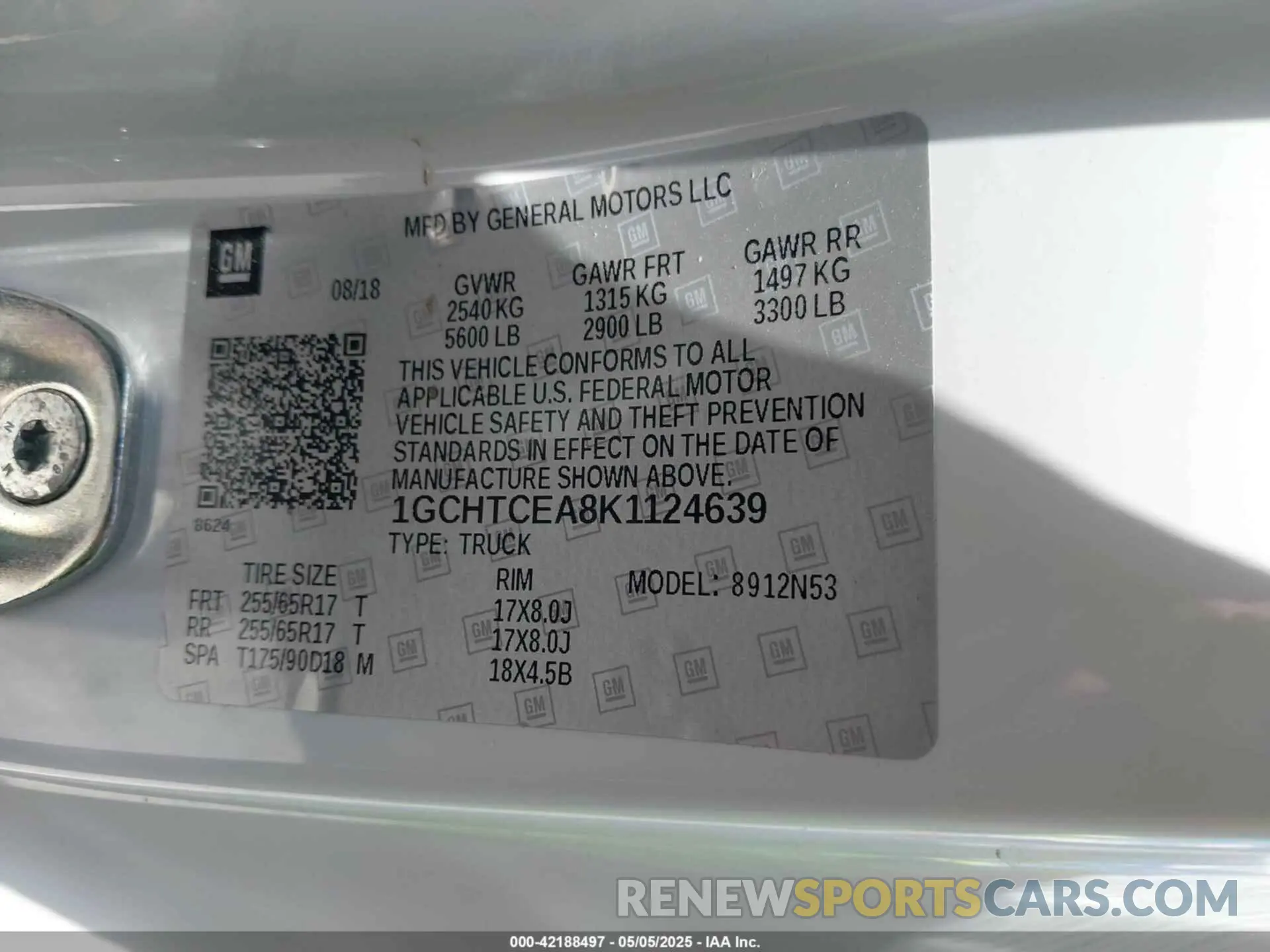 9 fotografías del automóvil dañado 1GCHTCEA8K1124639 CHEVROLET COLORADO 2019