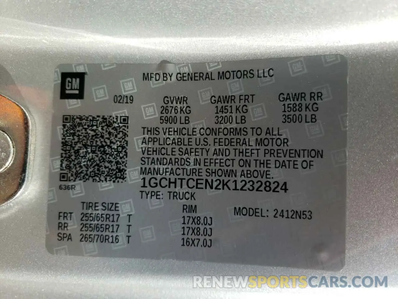 14 fotografías del automóvil dañado 1GCHTCEN2K1232824 CHEVROLET COLORADO 2019