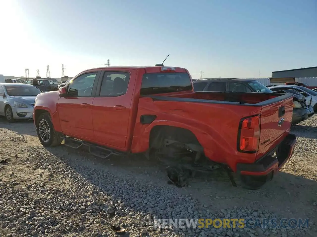 2 fotografías del automóvil dañado 1GCGSBEA2L1207834 CHEVROLET COLORADO 2020