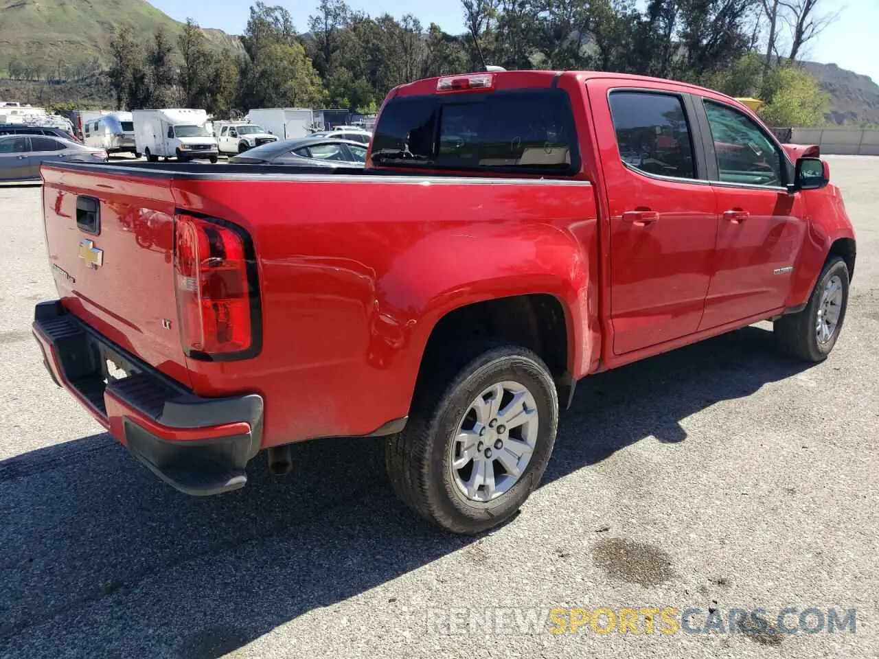 3 fotografías del automóvil dañado 1GCGSCEN5L1213667 CHEVROLET COLORADO 2020