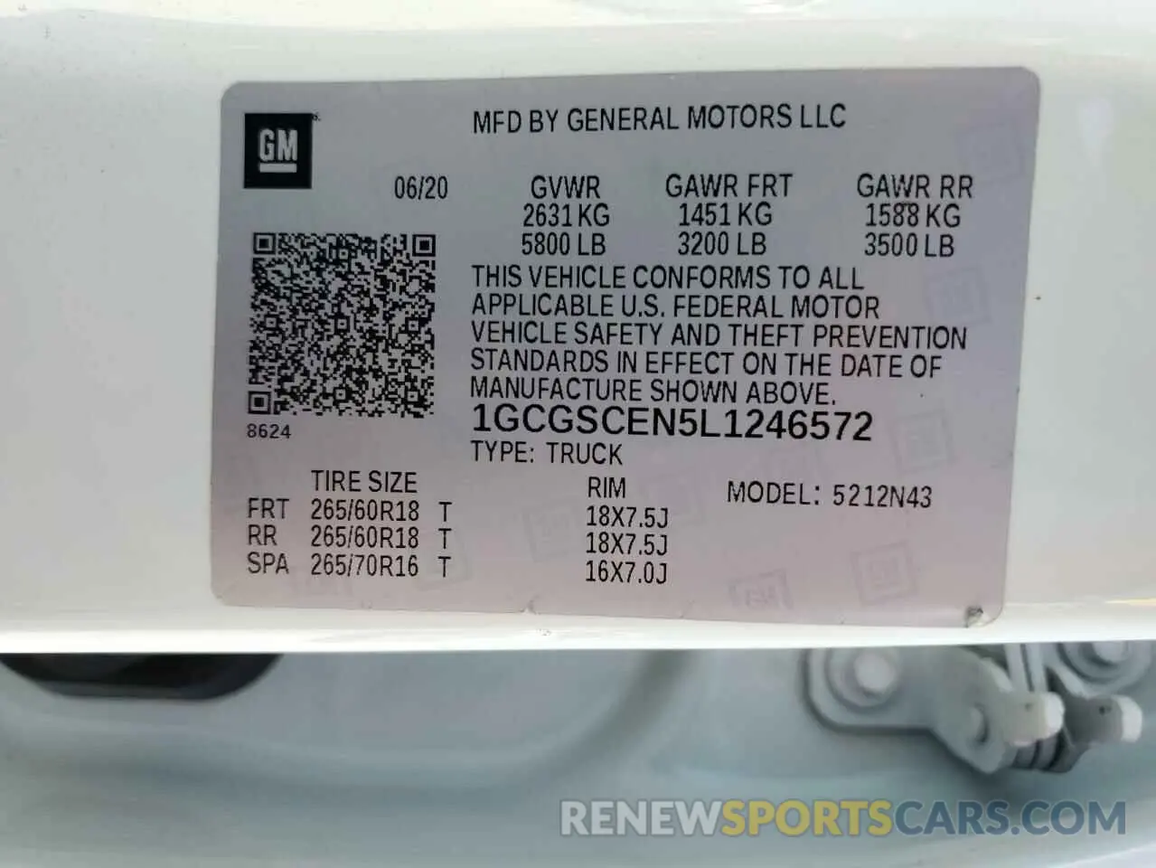 14 fotografías del automóvil dañado 1GCGSCEN5L1246572 CHEVROLET COLORADO 2020