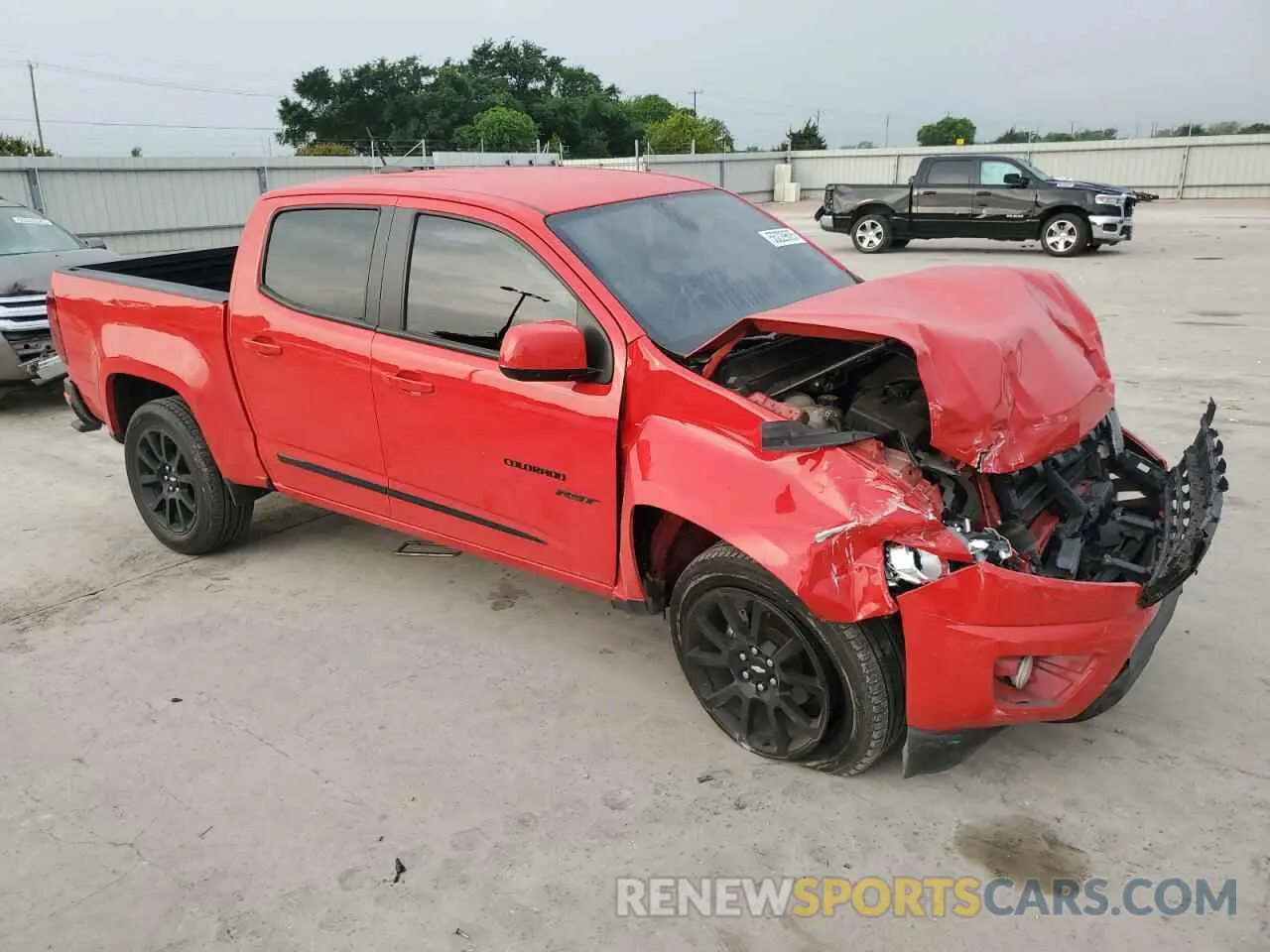 4 fotografías del automóvil dañado 1GCGSCENXL1128209 CHEVROLET COLORADO 2020