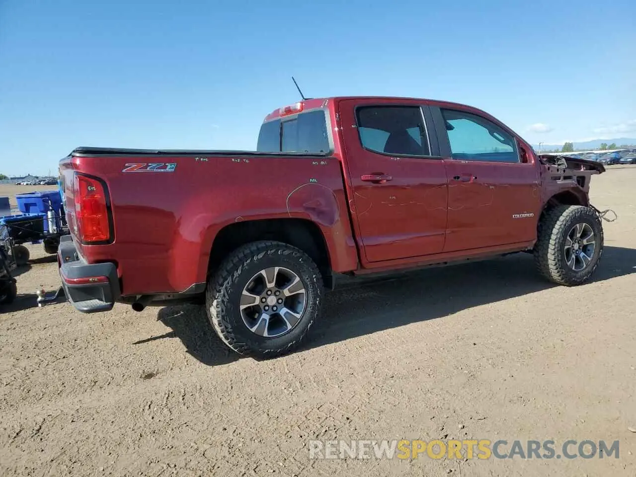 3 fotografías del automóvil dañado 1GCGTDEN3L1201956 CHEVROLET COLORADO 2020