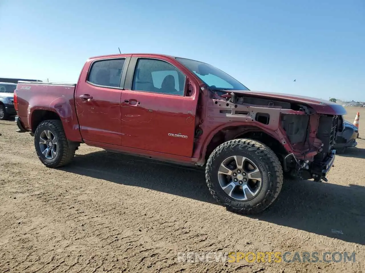 4 fotografías del automóvil dañado 1GCGTDEN3L1201956 CHEVROLET COLORADO 2020