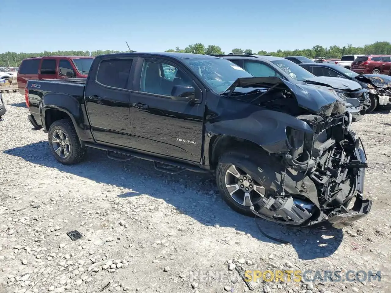 4 fotografías del automóvil dañado 1GCGTDEN7L1229369 CHEVROLET COLORADO 2020