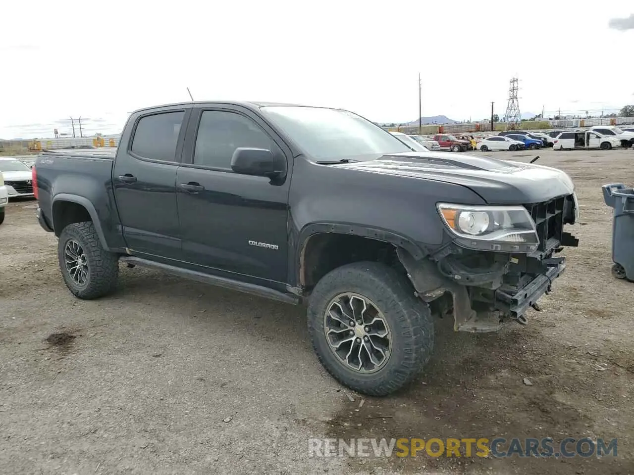 4 fotografías del automóvil dañado 1GCGTEEN4L1108305 CHEVROLET COLORADO 2020