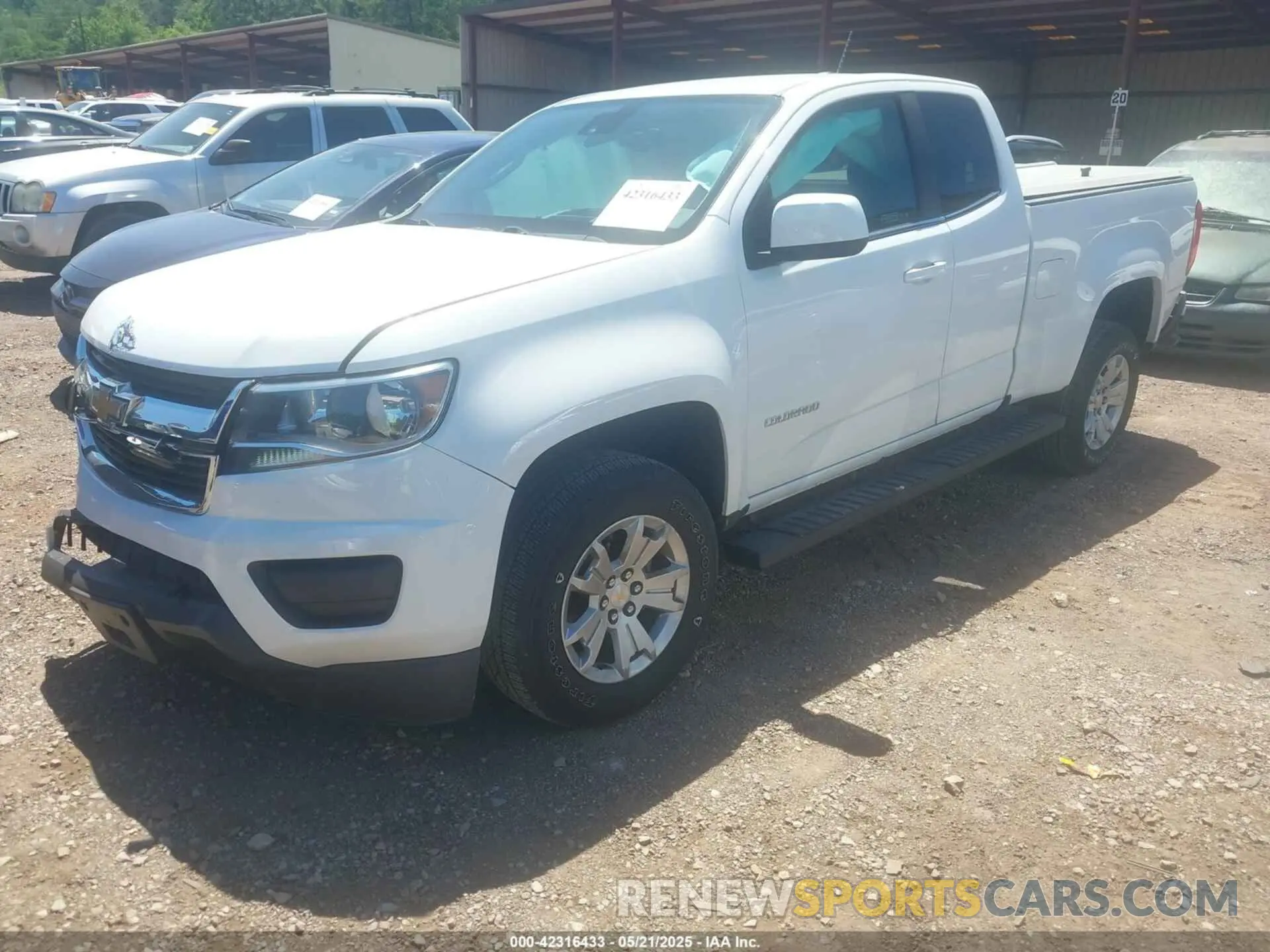 2 fotografías del automóvil dañado 1GCHSCEA6L1164528 CHEVROLET COLORADO 2020