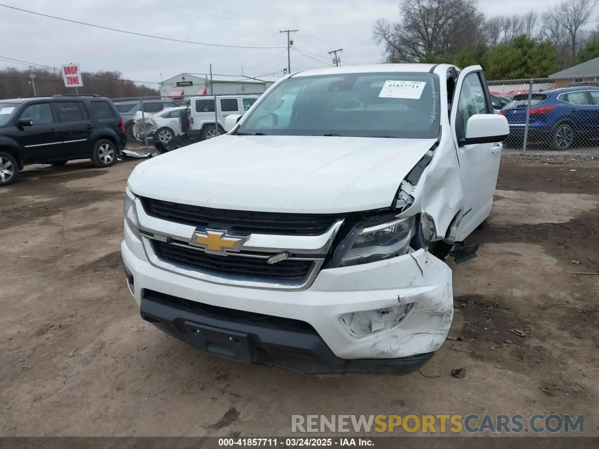 2 fotografías del automóvil dañado 1GCHSCEAXL1160305 CHEVROLET COLORADO 2020