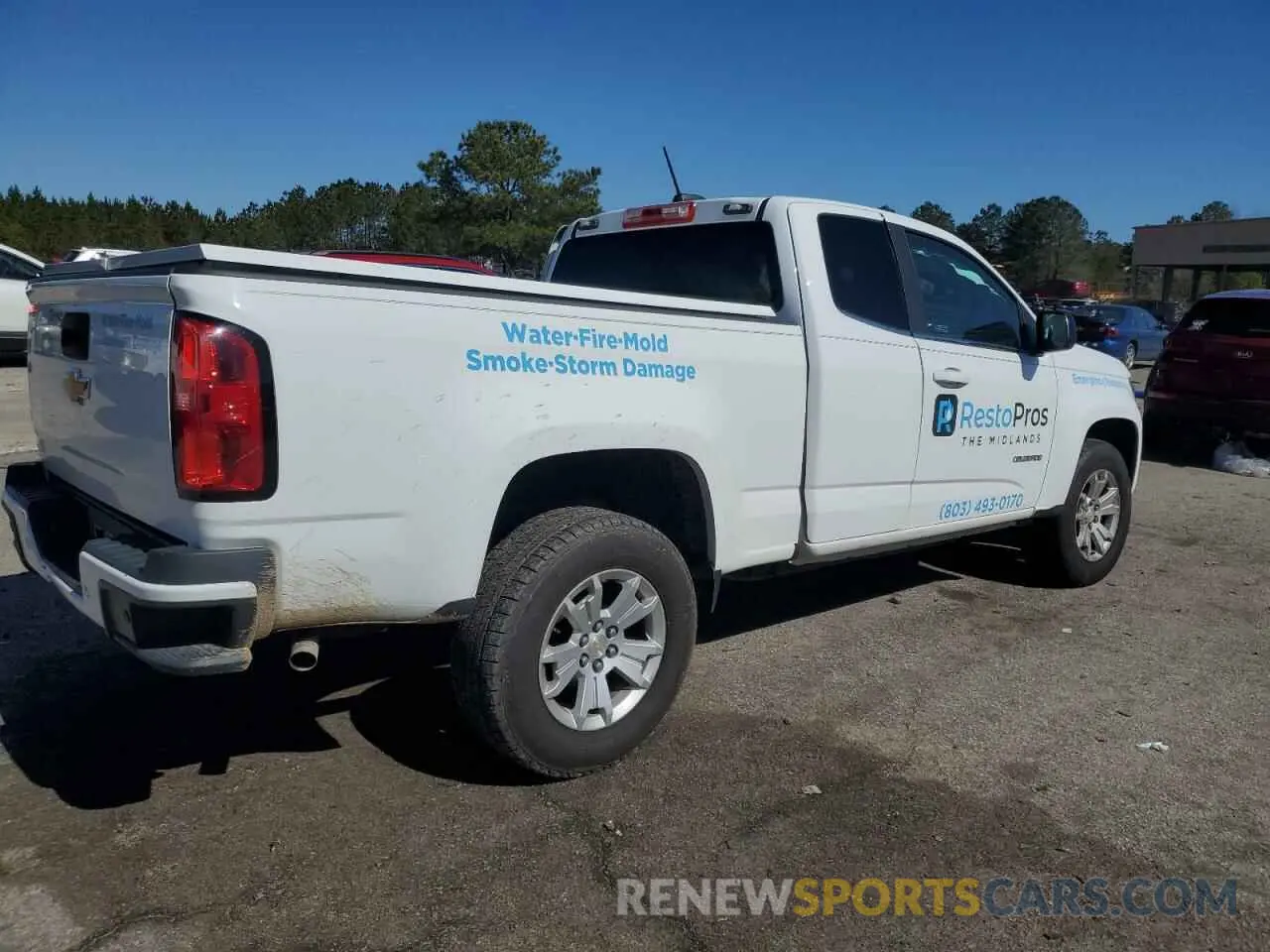 3 fotografías del automóvil dañado 1GCHSCEAXL1167285 CHEVROLET COLORADO 2020