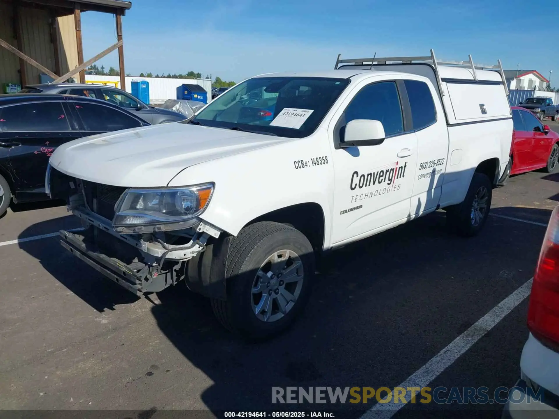 2 fotografías del automóvil dañado 1GCHSCENXL1168004 CHEVROLET COLORADO 2020