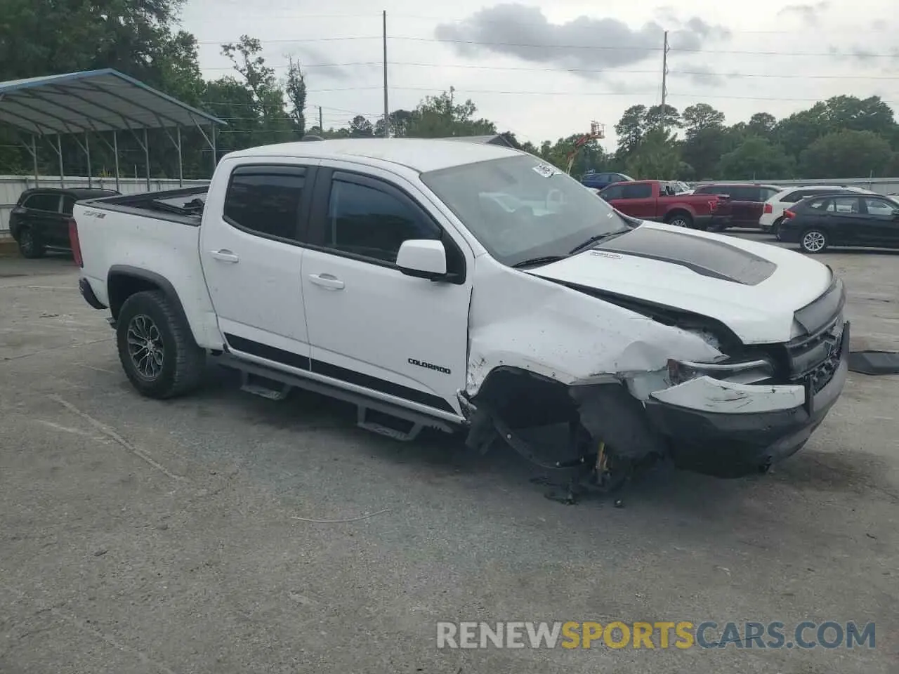 4 fotografías del automóvil dañado 1GCPTEE13L1154592 CHEVROLET COLORADO 2020