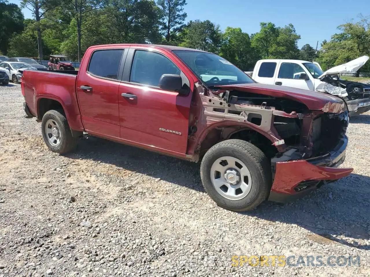 4 fotografías del automóvil dañado 1GCGSBEA5M1108653 CHEVROLET COLORADO 2021