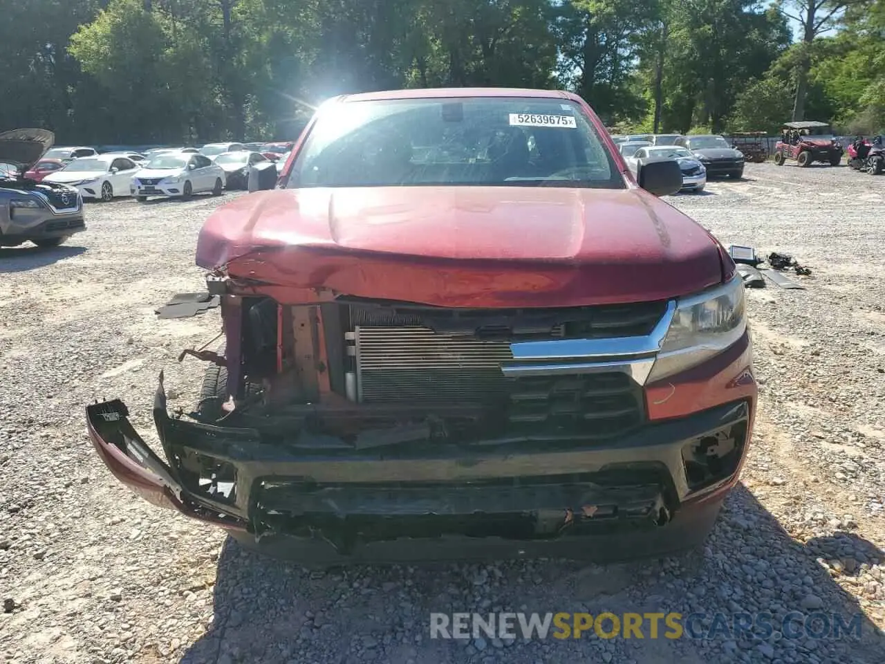 5 fotografías del automóvil dañado 1GCGSBEA5M1108653 CHEVROLET COLORADO 2021